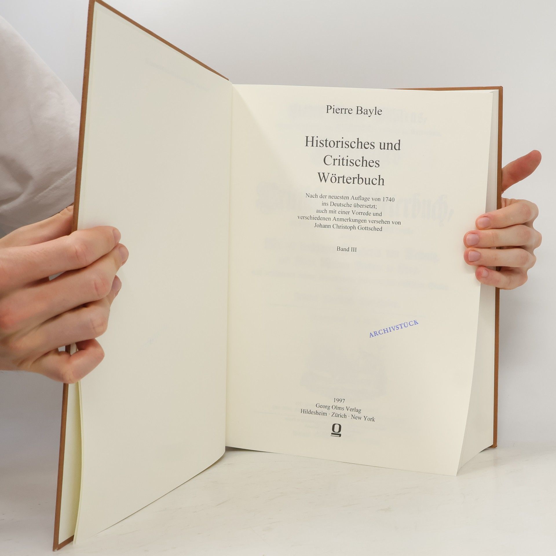 Pierrre Bayle Historisches und Critisches Wörterbuch III