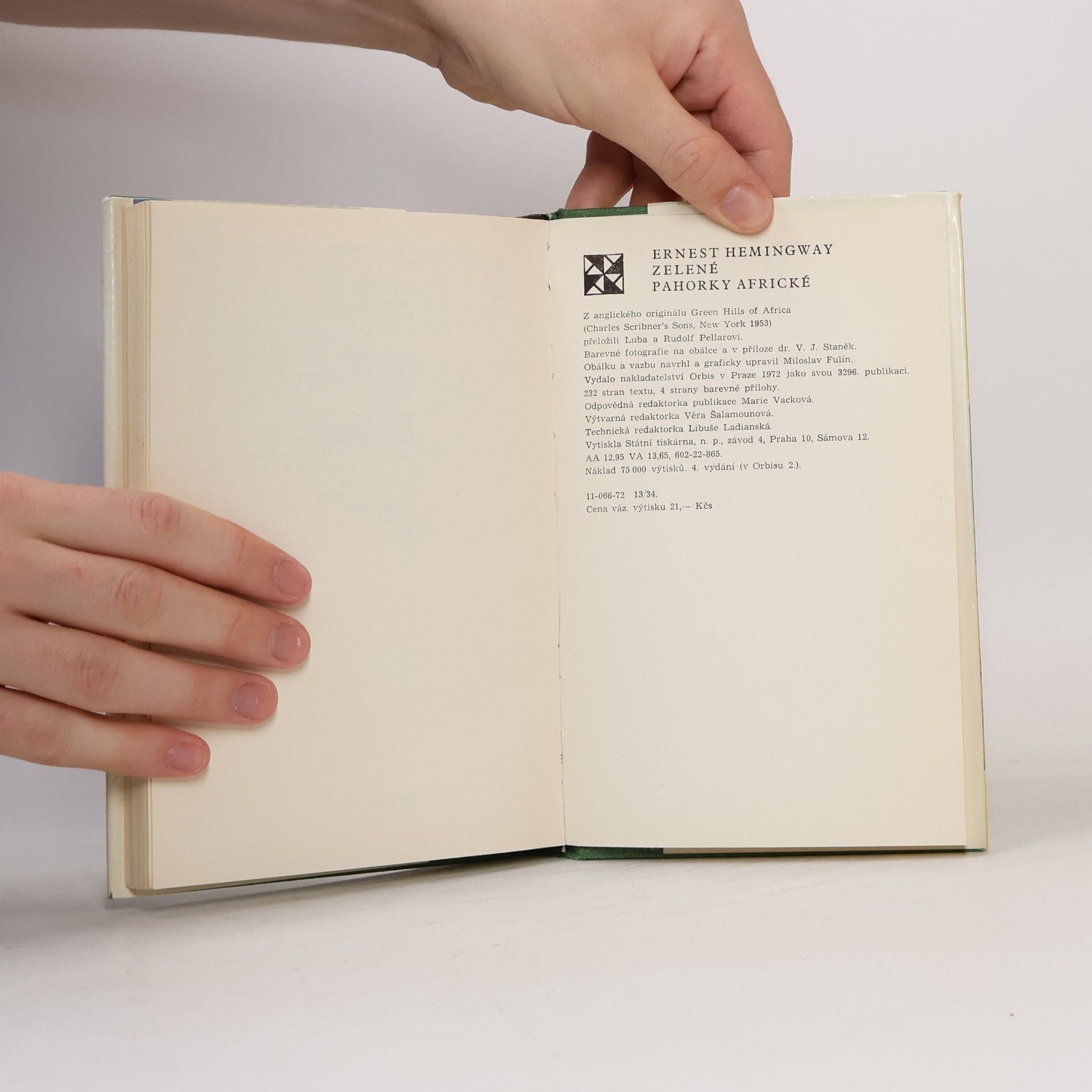 Ernest Hemingway Zelené pahorky africké