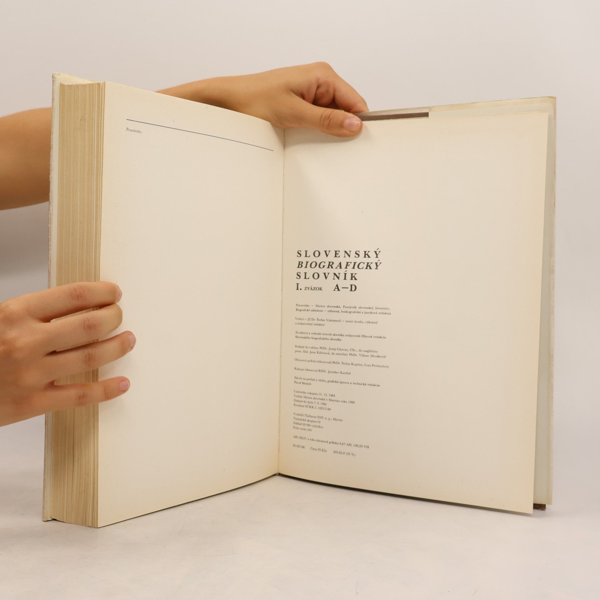 Various authors Slovenský biografický slovník I. Zväzok. A-D