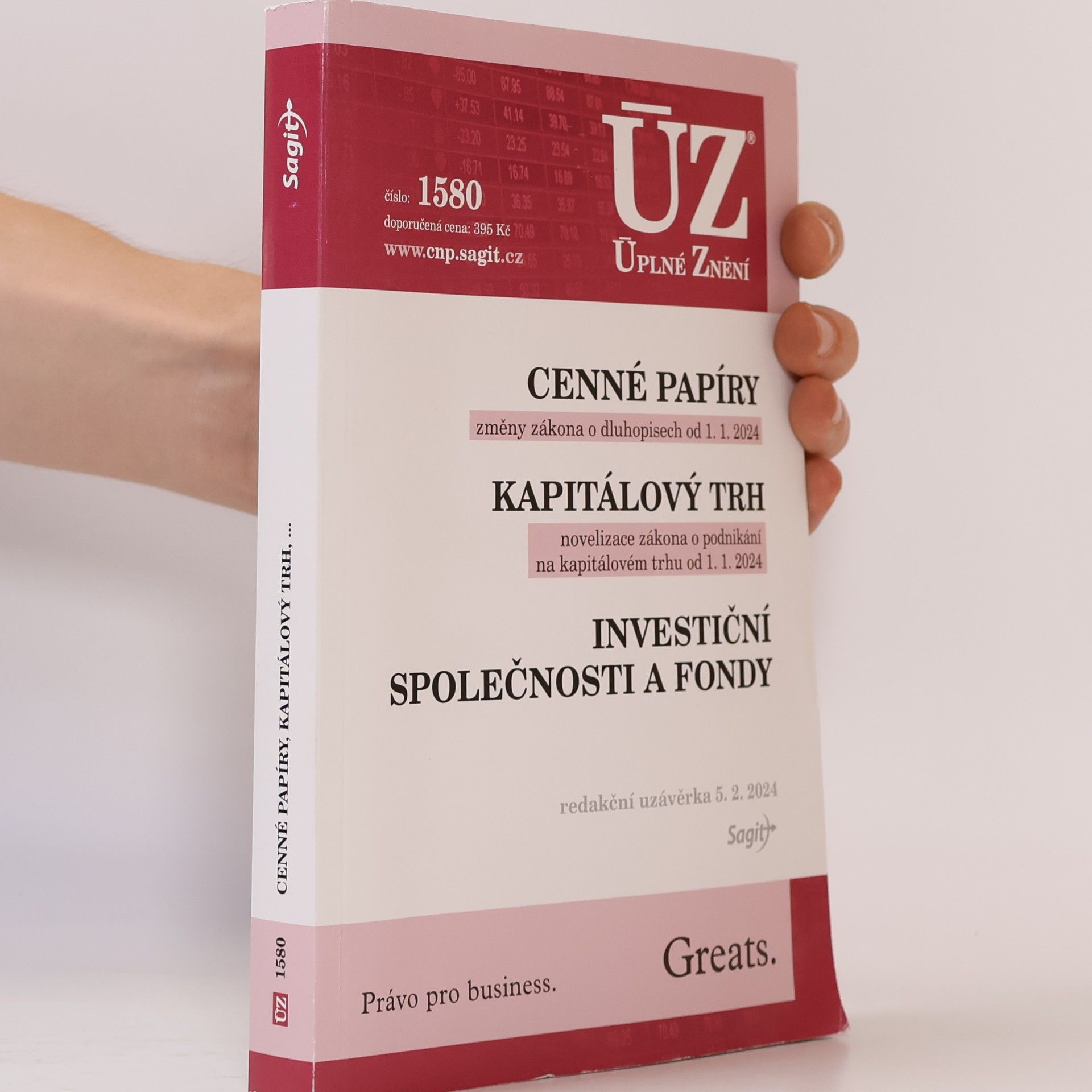 Kolektív autorov ÚZ 1580 Cenné papíry, Kapitálový trh, Investiční společnosti a fondy, Komoditní burzy