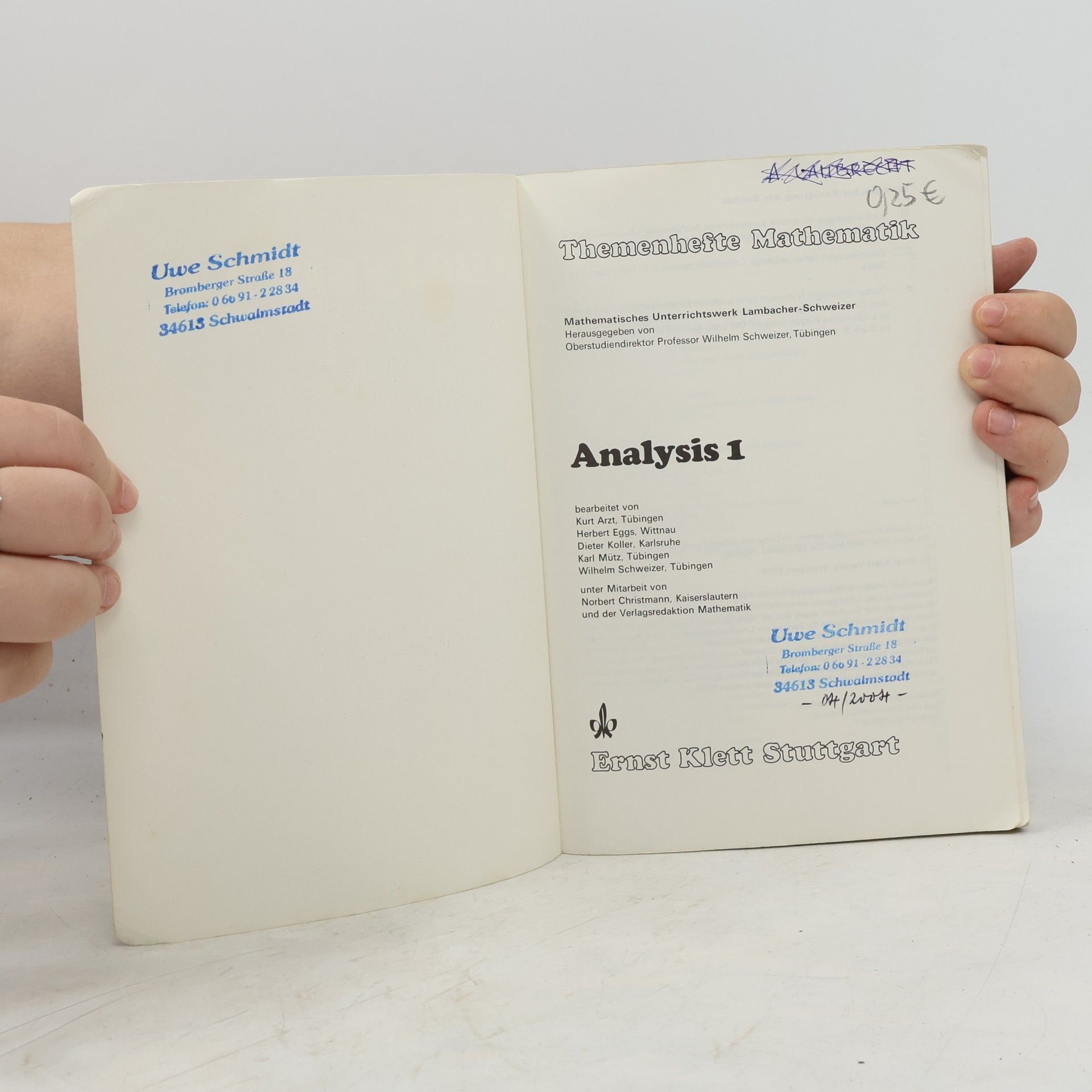 Lambacher-Schweizer Lambacher-Schweizer - 1: Analysis 1