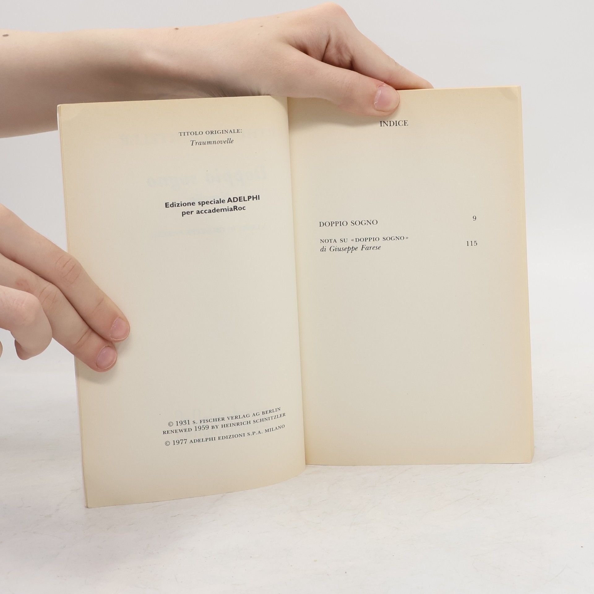 Arthur Schnitzler Doppio sogno