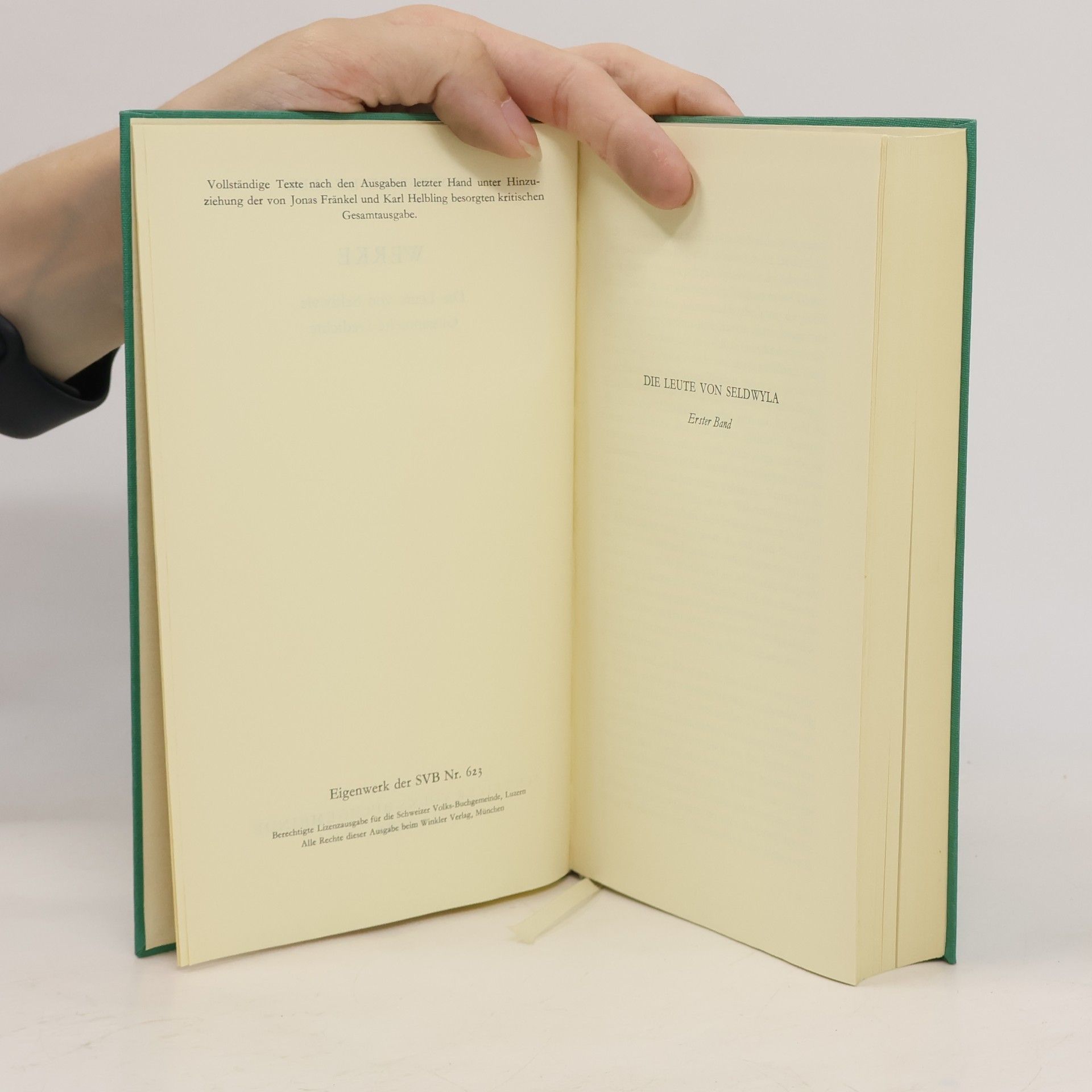 Gottfried Keller Keller Werke III
