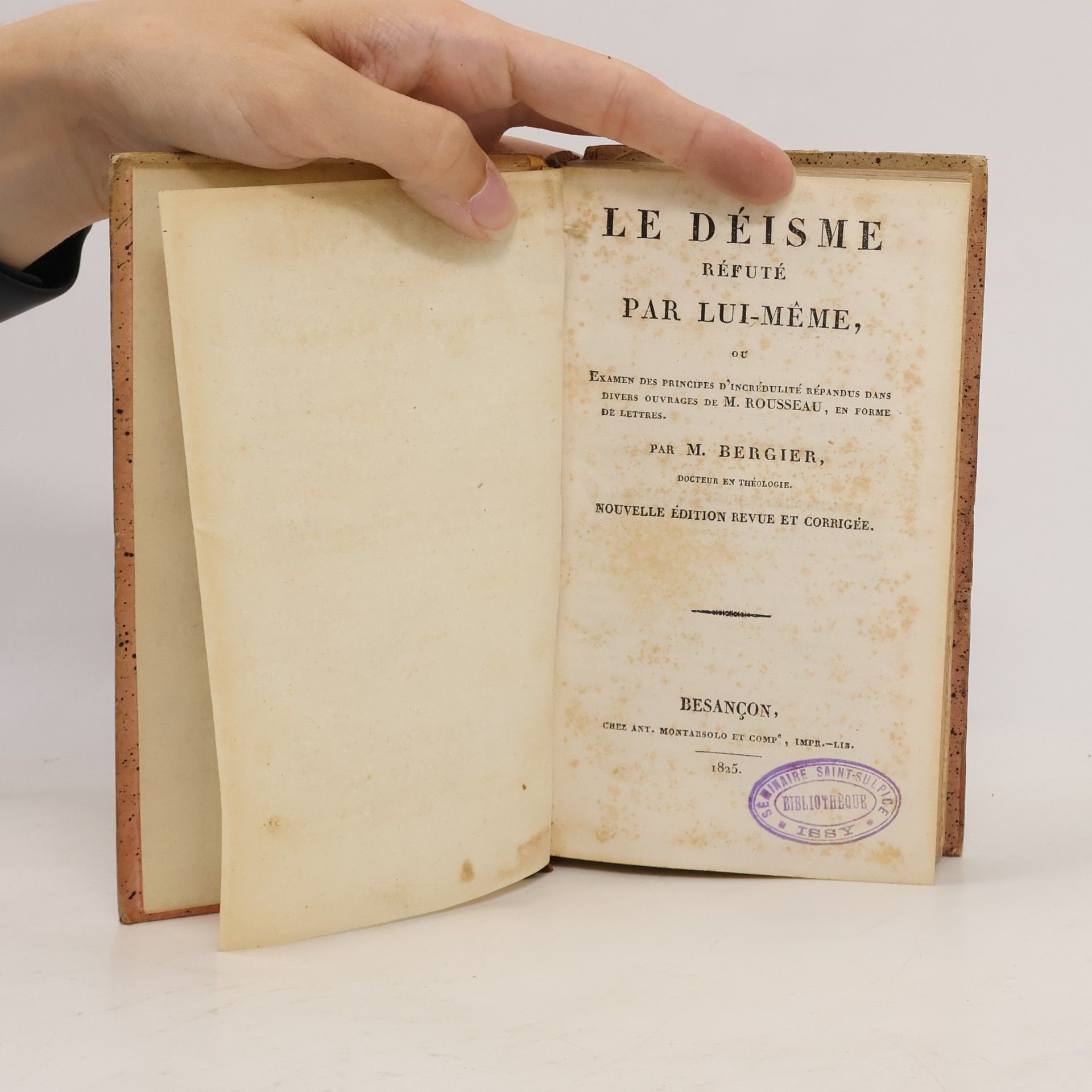 Nicolas Bergier Le Déisme Réfuté Par Lui-même