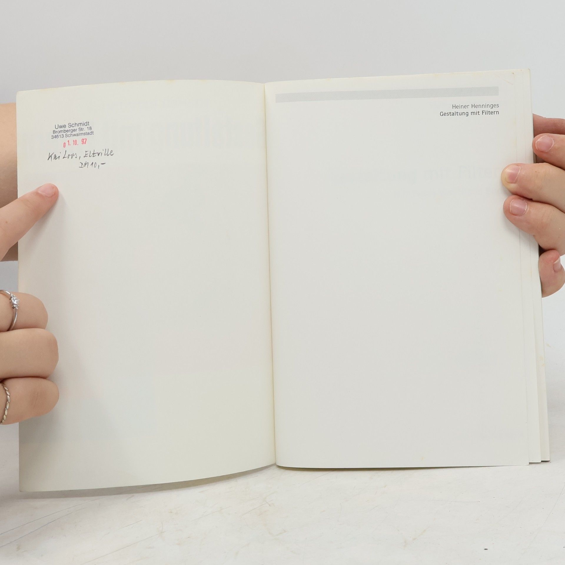 Heiner Henninges Gestaltung mit Filtern