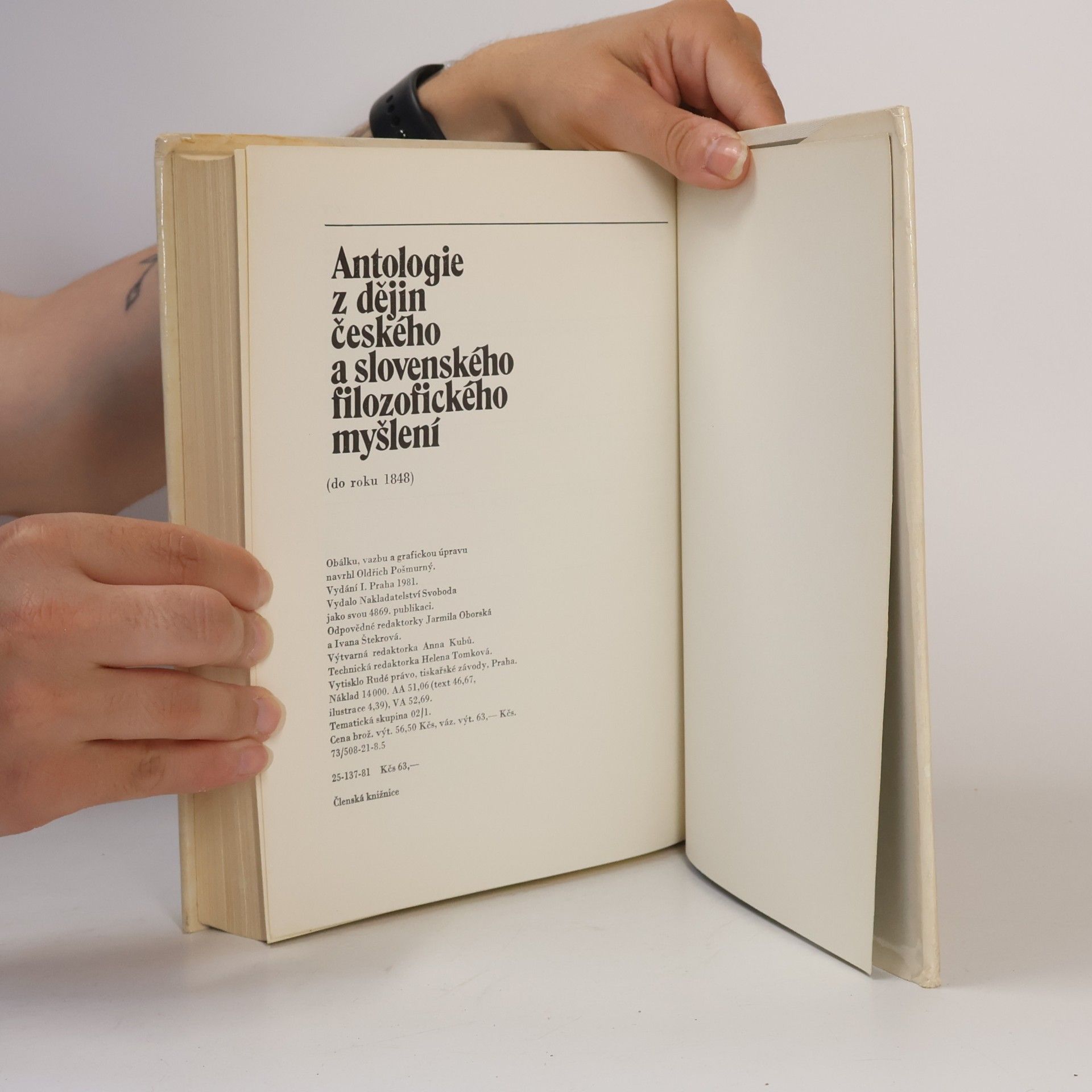 Collectif d'auteurs Antologie z dějin českého a slovenského filozofického myšlení (do roku 1848)