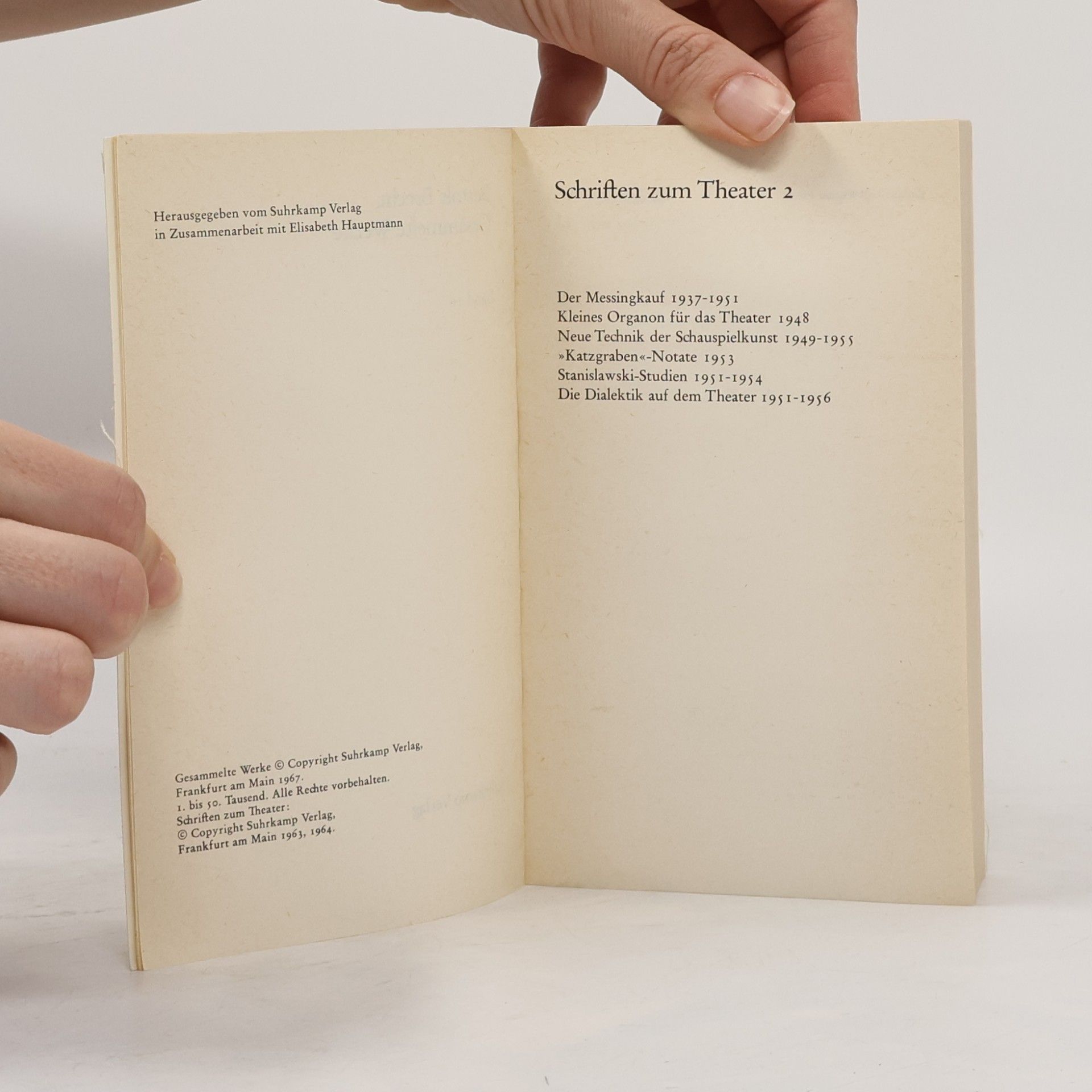 Bertolt Brecht Gesammelte Werke 16. Schriften zum Theater 2