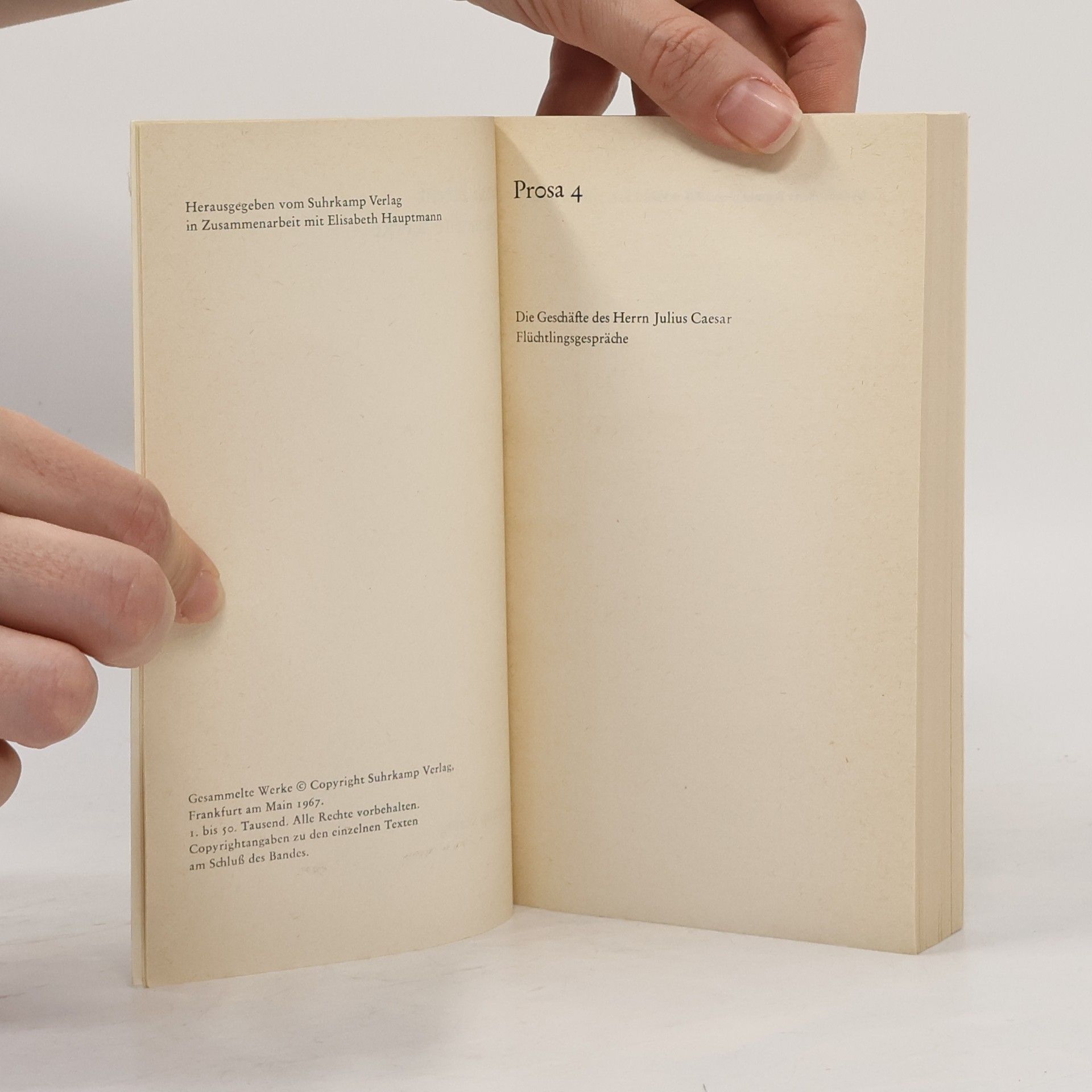 Bertolt Brecht Gesammelte Werke 14. Prosa 4