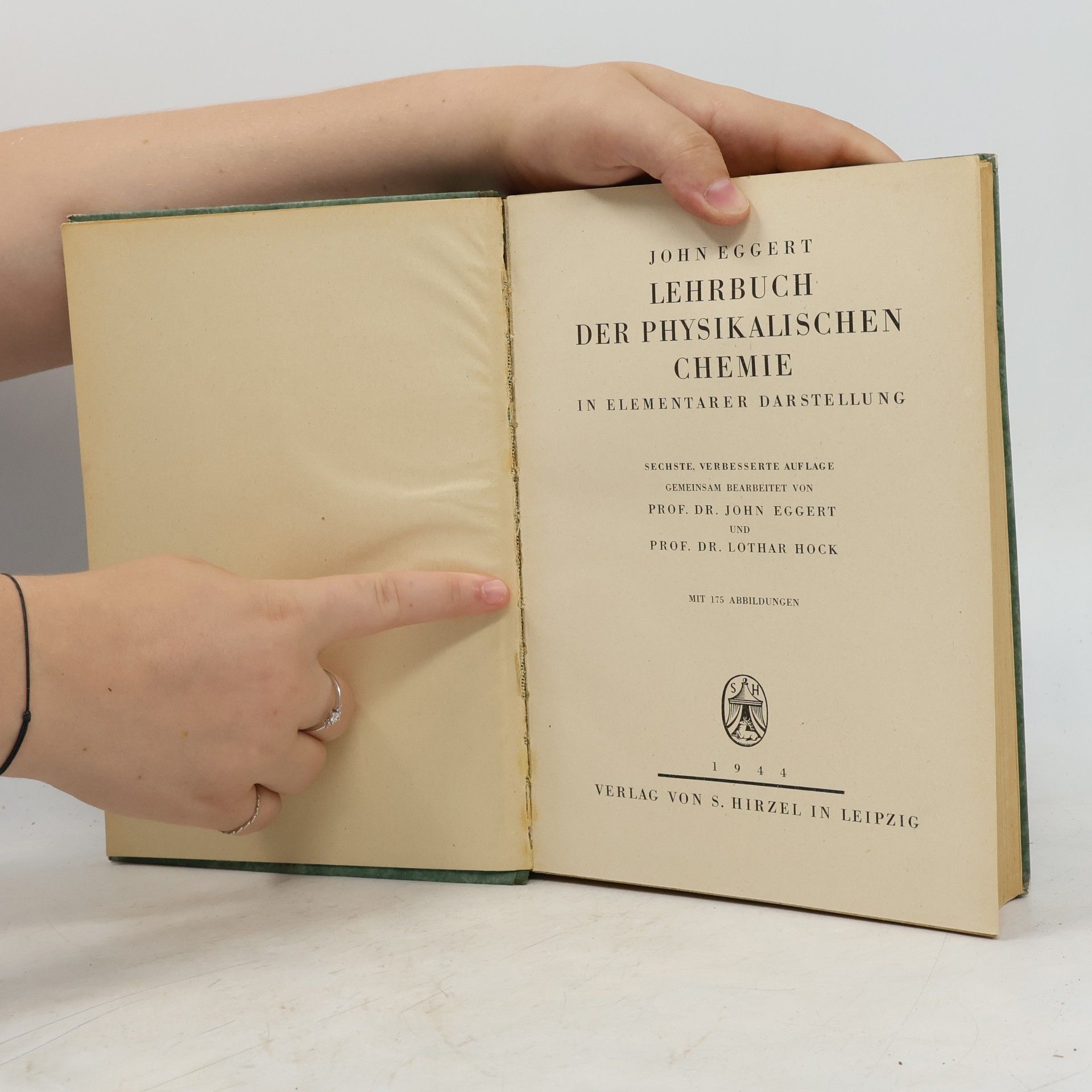 John Eggert Lehrbuch Physikalischen Chemie in elementarer Darstellung
