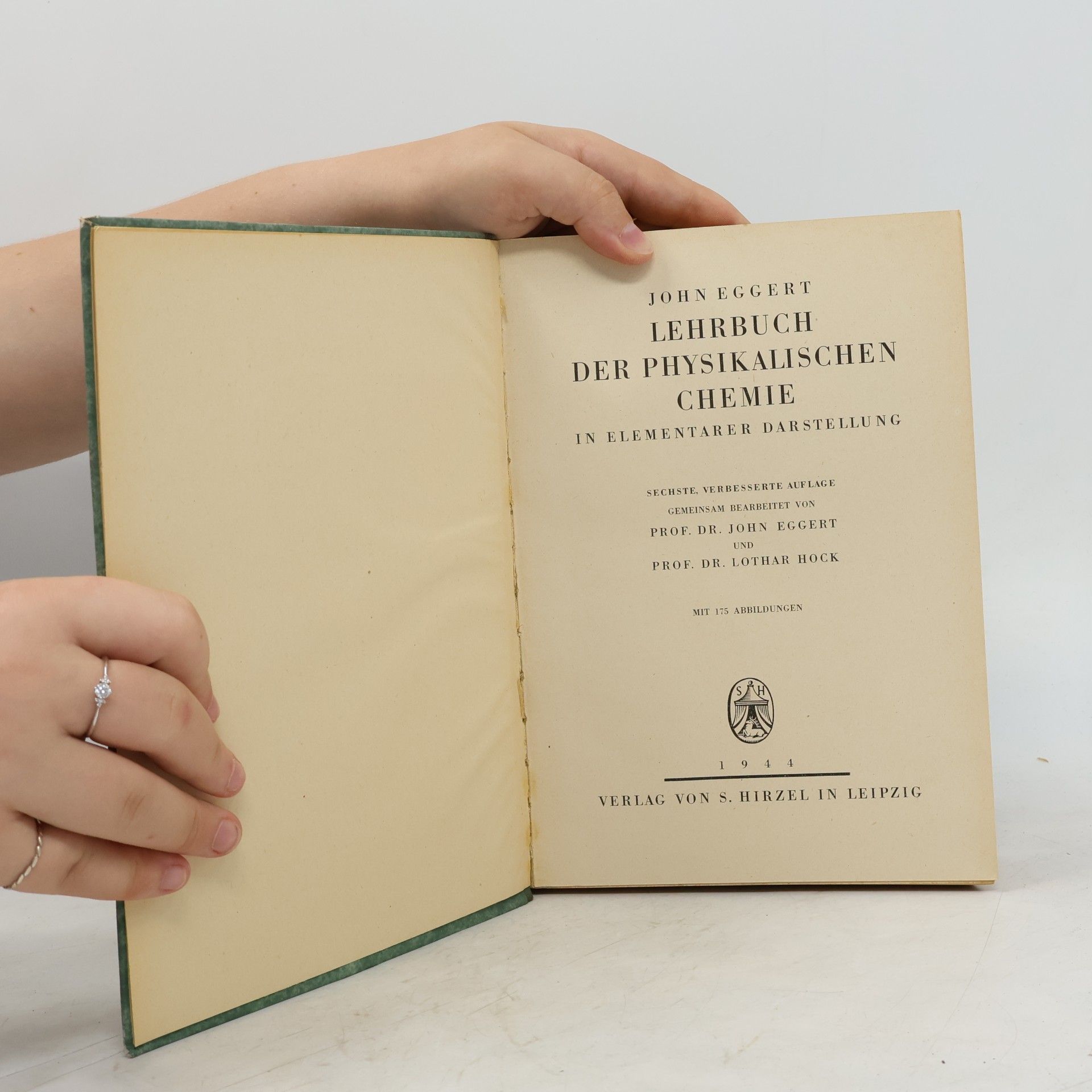 John Eggert Lehrbuch Physikalischen Chemie in elementarer Darstellung