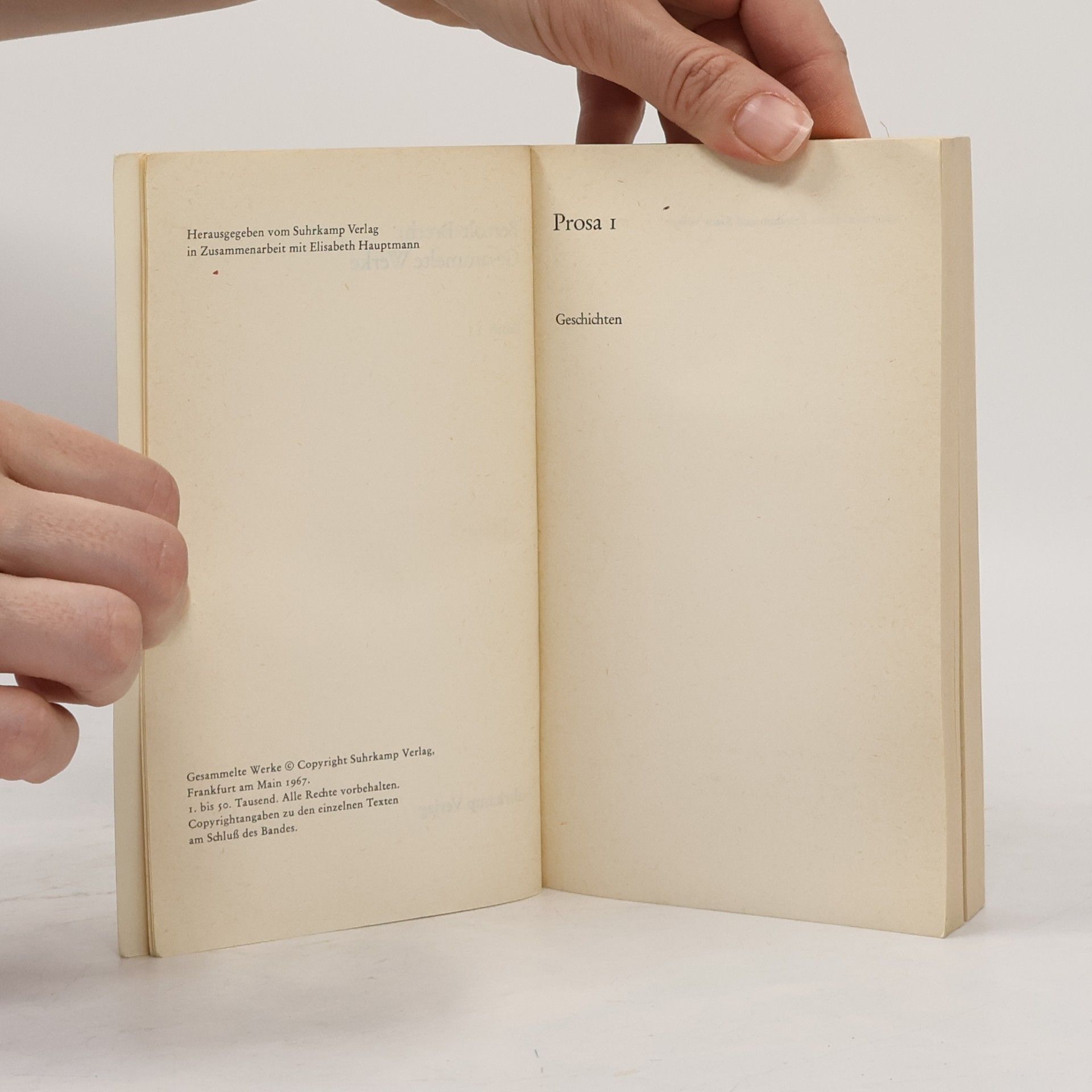 Bertolt Brecht Gesammelte Werke 11. Prosa 1