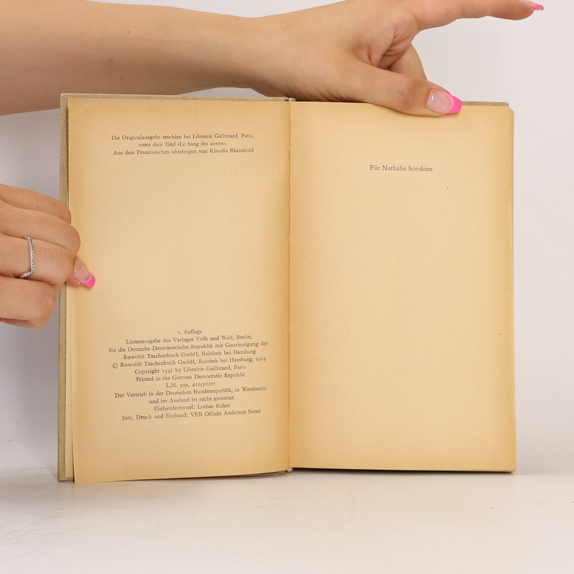 Simone Beauvoir Das Blut der anderen