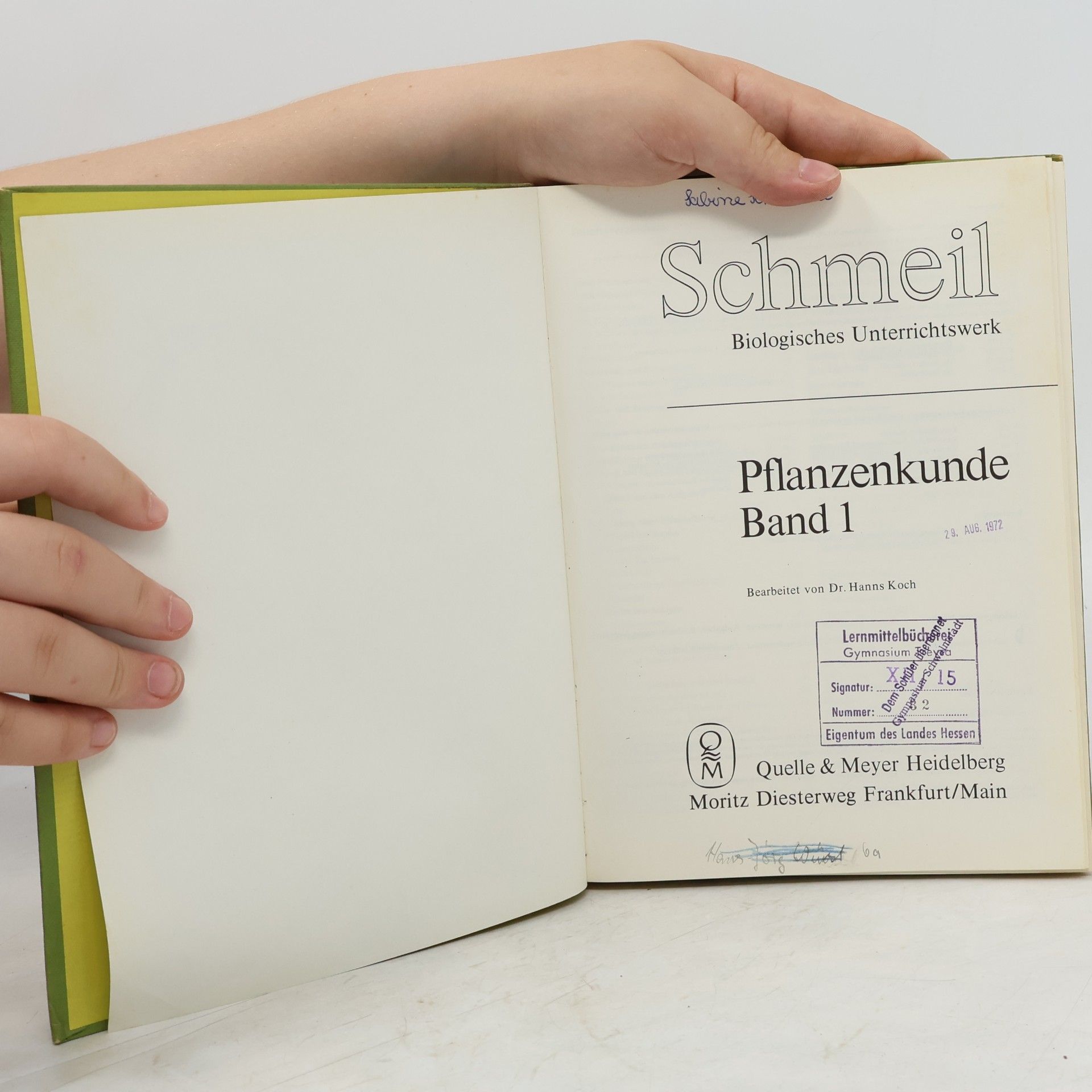 Collectif d'auteurs Schmeil. Biologisches Unterrichtswerk. Pflanzenkunde. Band 1