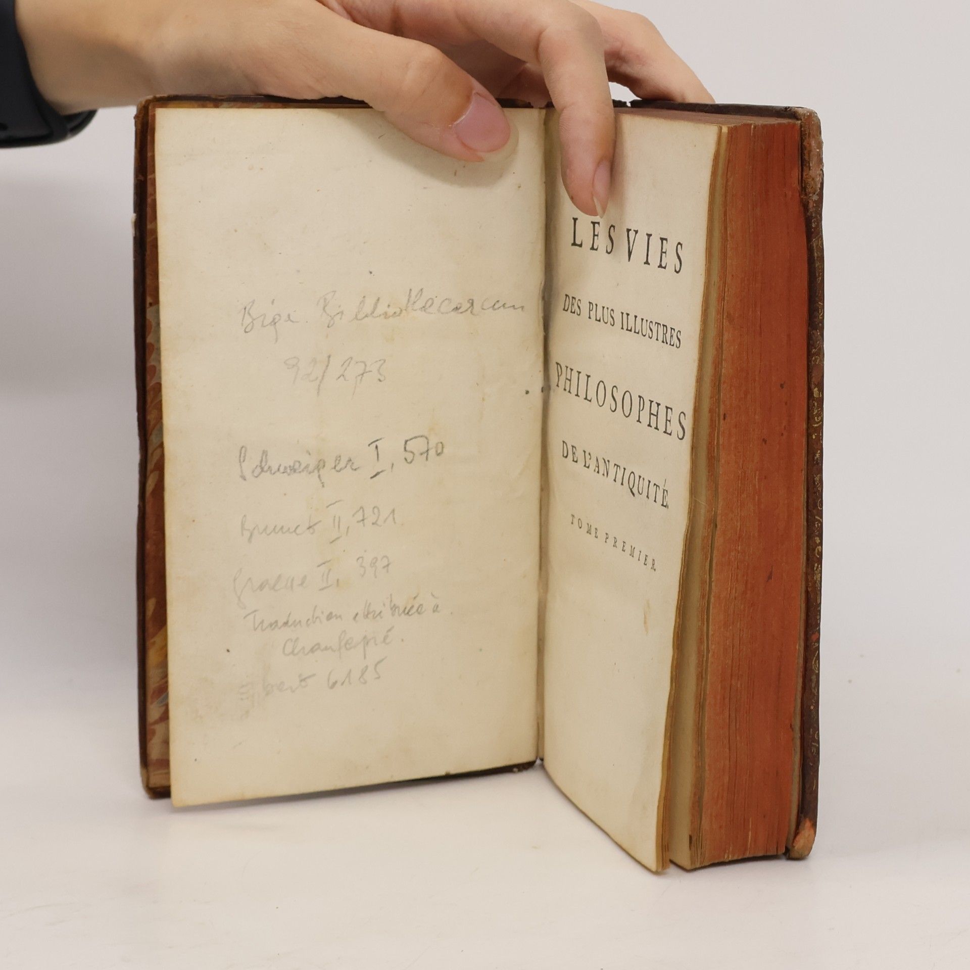 Autorenkollektiv Les vies des plus illustres Philosophes de l’antiqué 1
