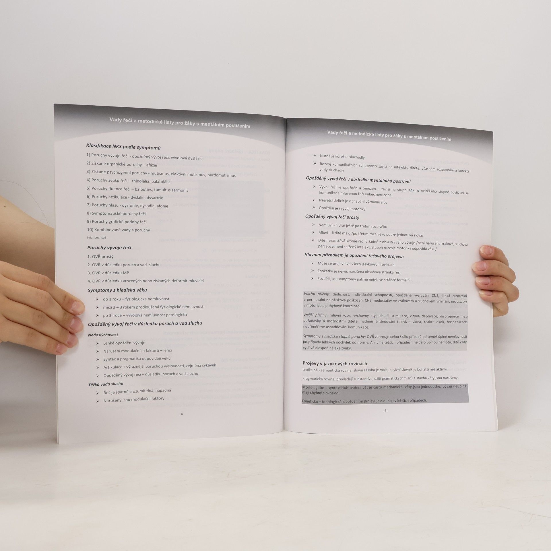 Autorenkollektiv Vady řeči a metodické listy pro žáky s mentálním postižením