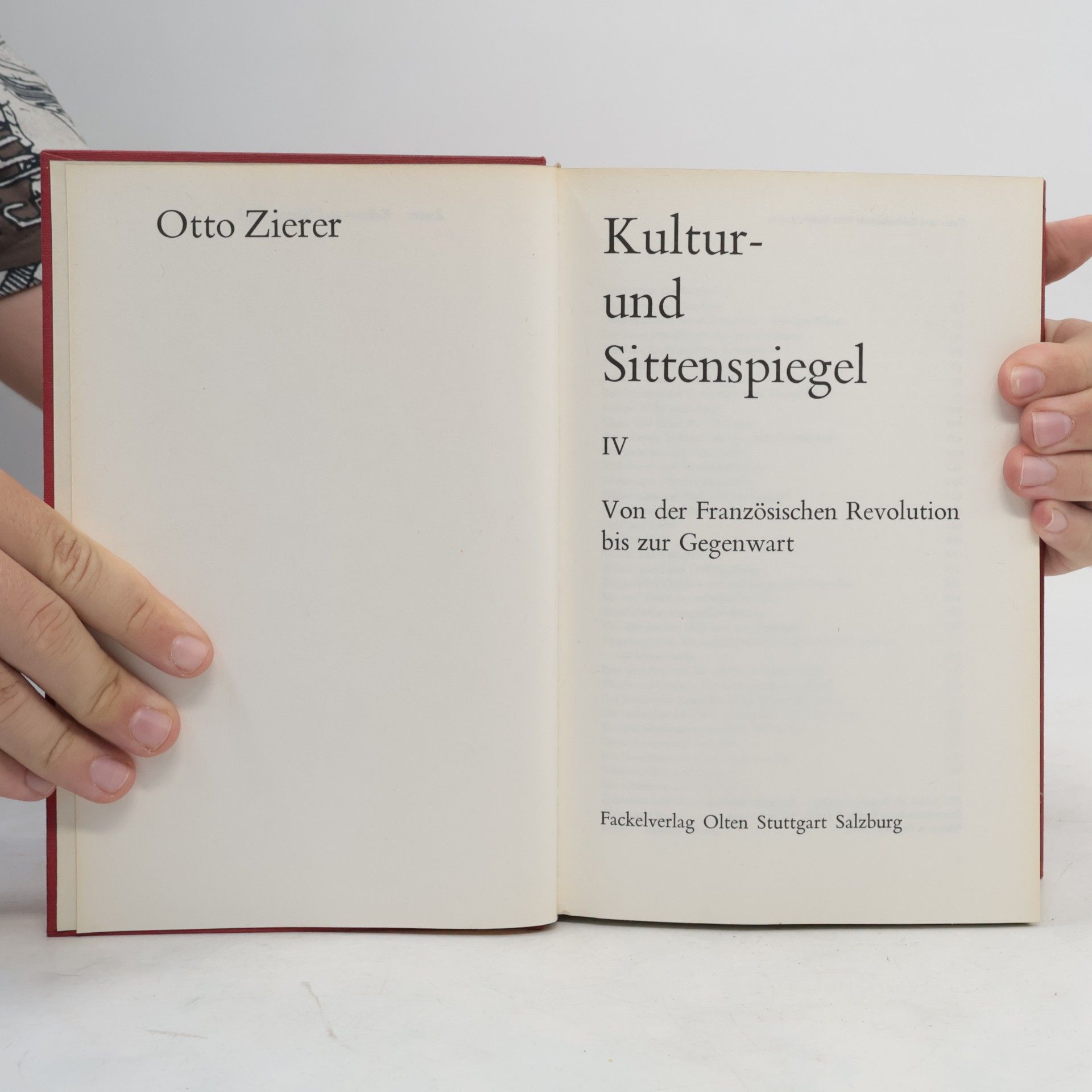 Otto Zierer Kultur- und Sittenspiegel IV