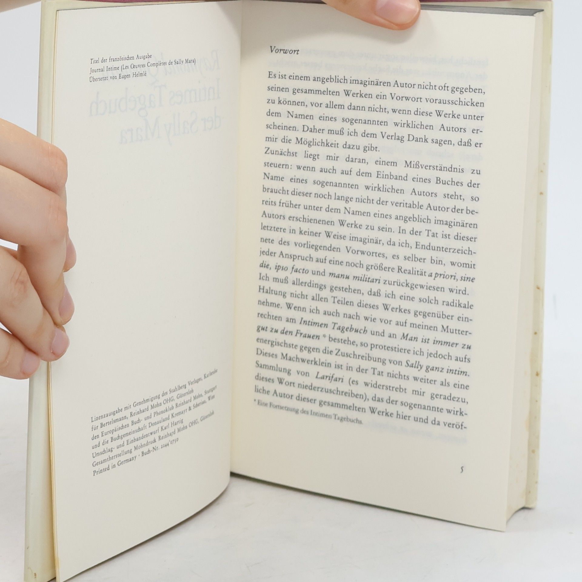 Raymond Queneau Intimes Tagebuch der Sally Mara