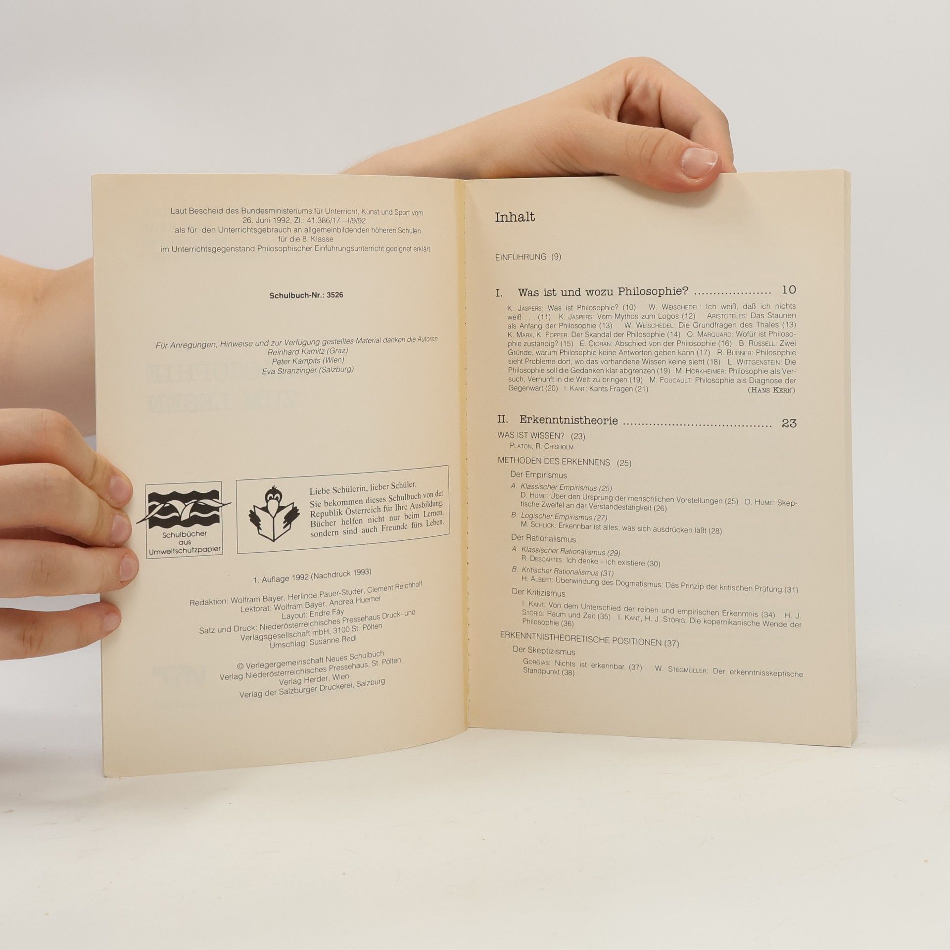 Various authors Philosophie zum Lesen