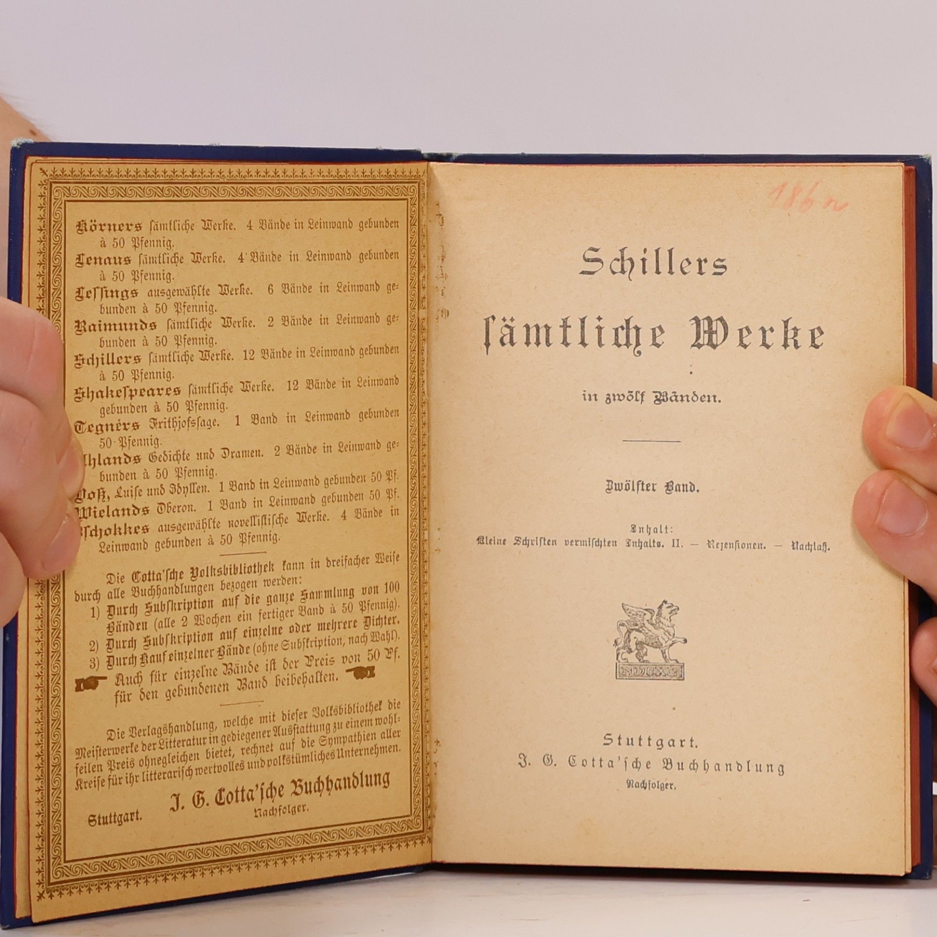 Friedrich Schiller Schillers sämtliche Werke 12