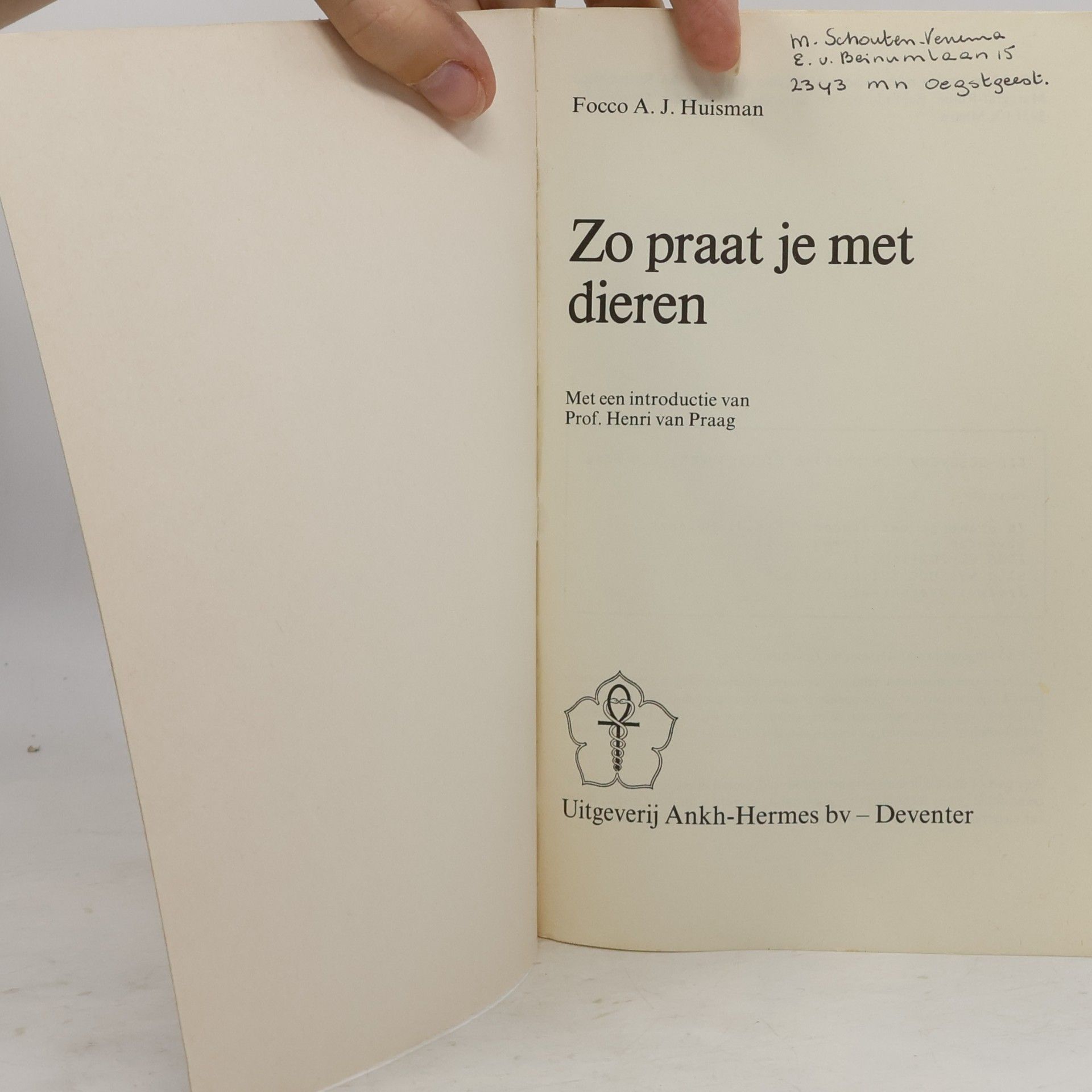 Focco A. J. Huisman Zo praat je met dieren
