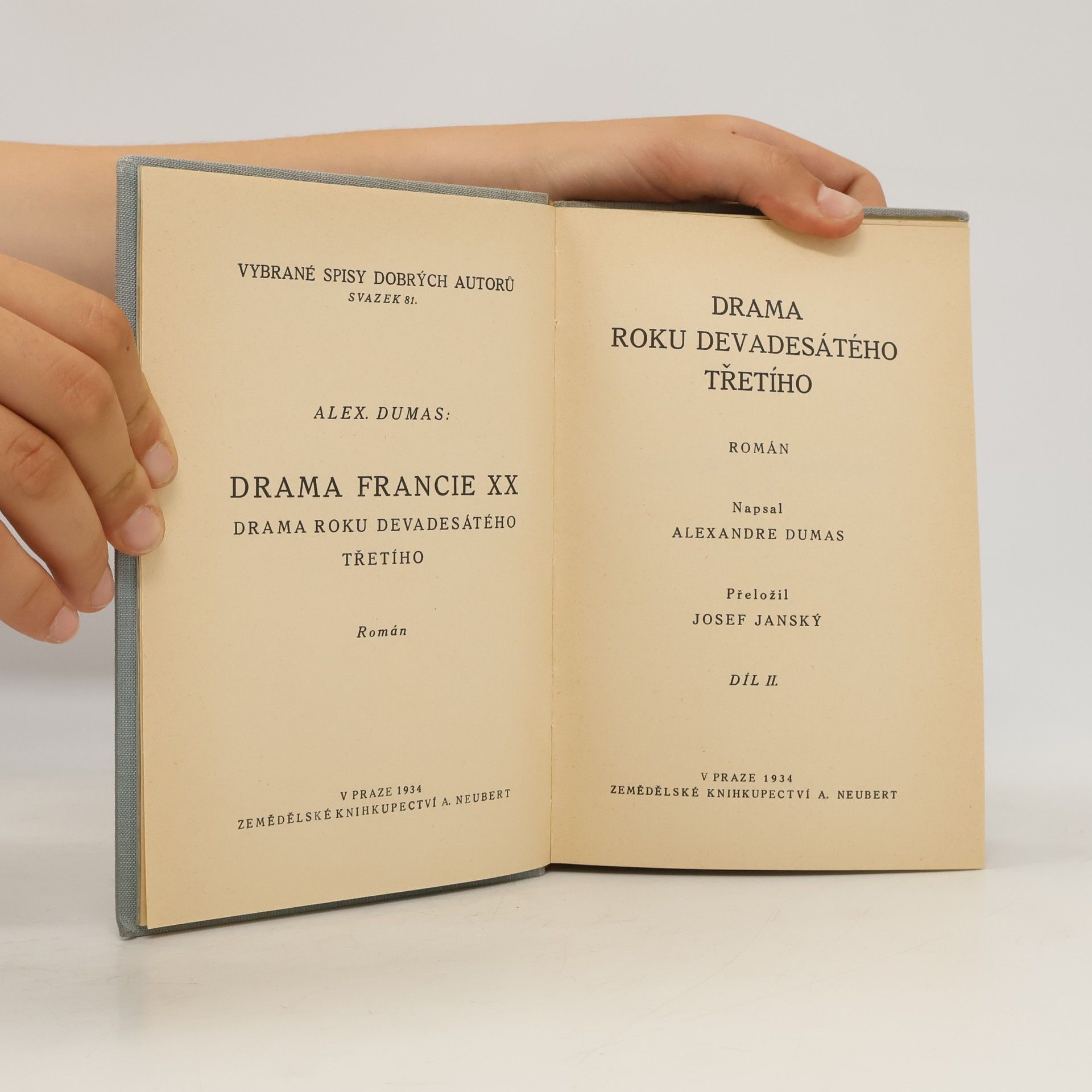 Alexandre Dumas Drama roku devadesátého třetího II