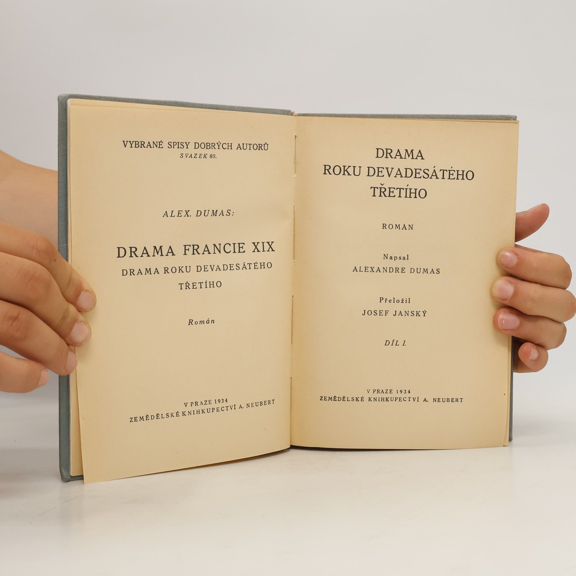 Alexandre Dumas Drama roku devadesátého třetího I.
