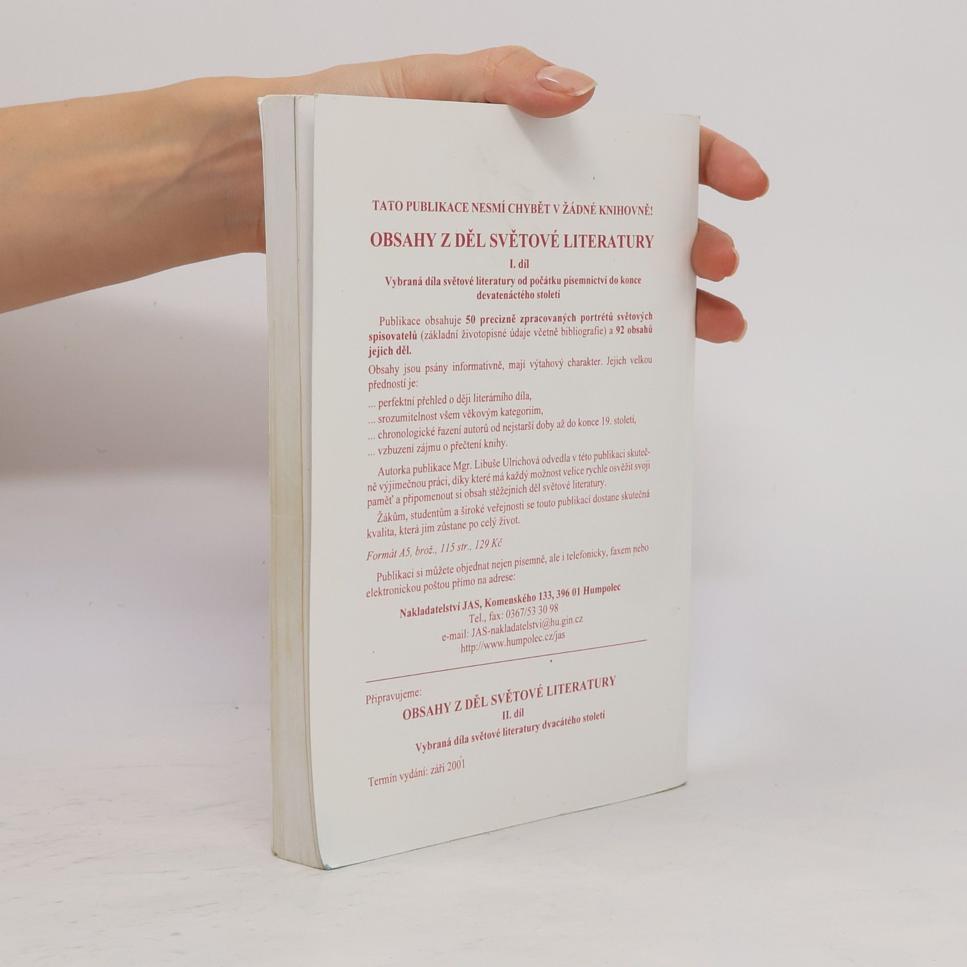 Libuše Ulrichová Obsahy z děl české literatury. I. + II. část