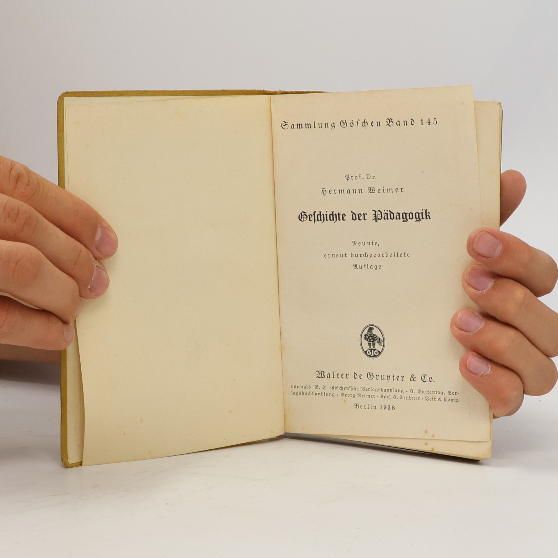 Hermann Weimer Geschichte der Pädagogik