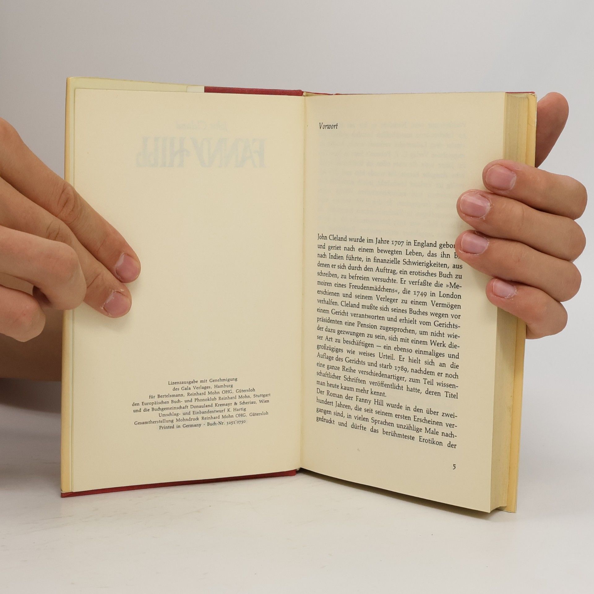 John Cleland Fanny Hill. Memoiren eines Freundemädchens