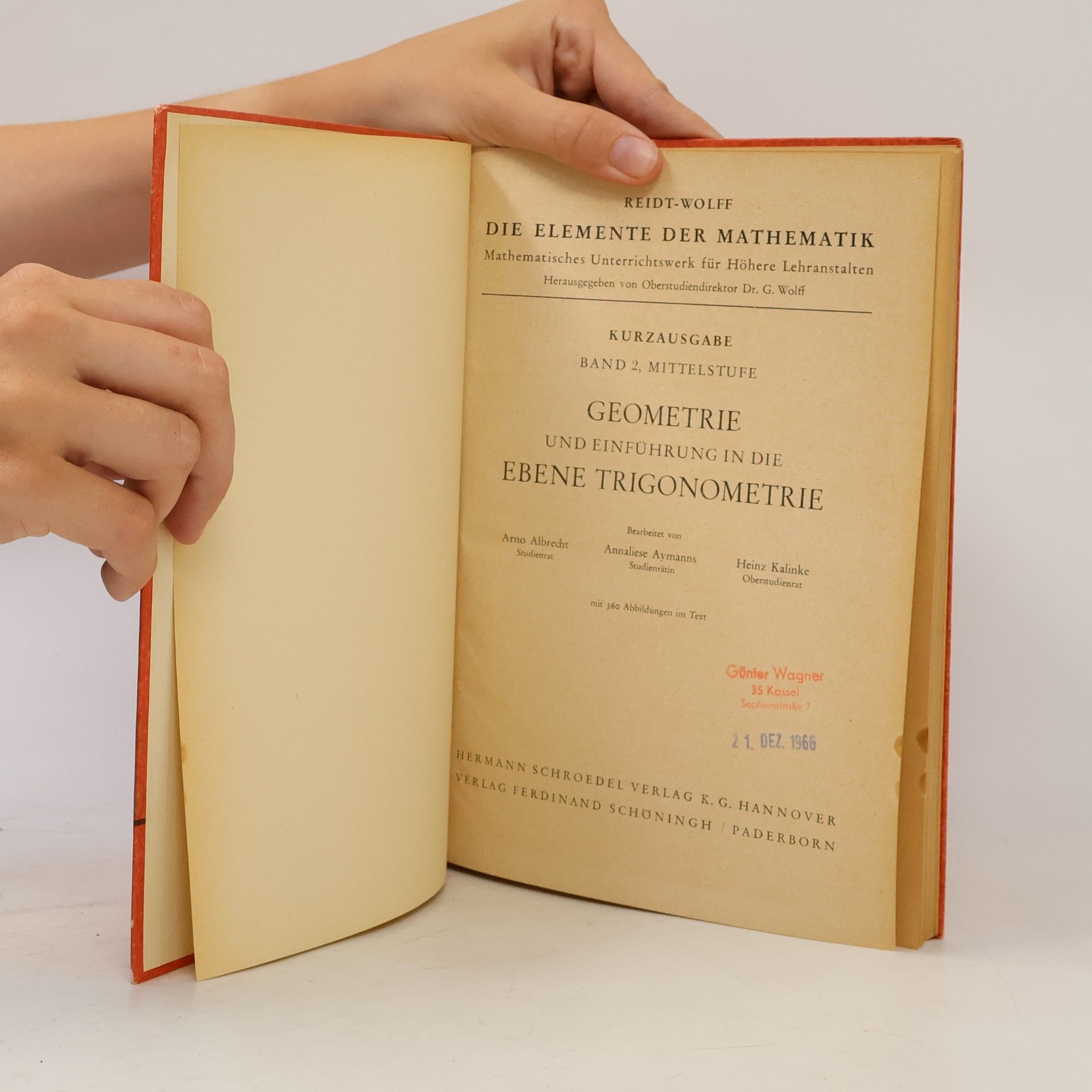 Friedrich Carl Reidt Die Elemente der Mathematik. Band 2