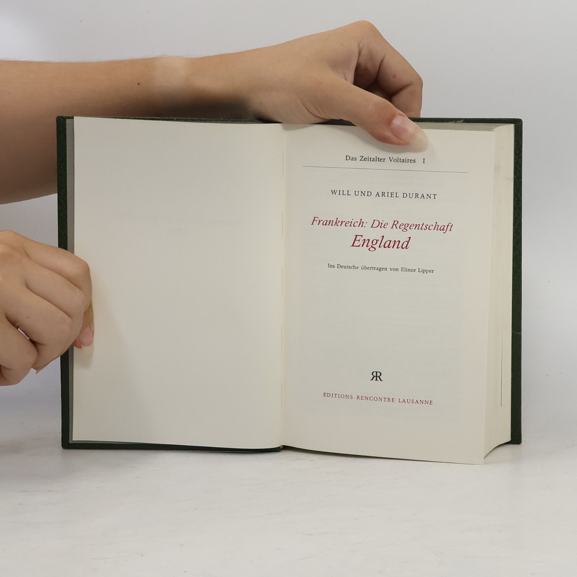 Will Durant Frankreich. Die Regentschaft England