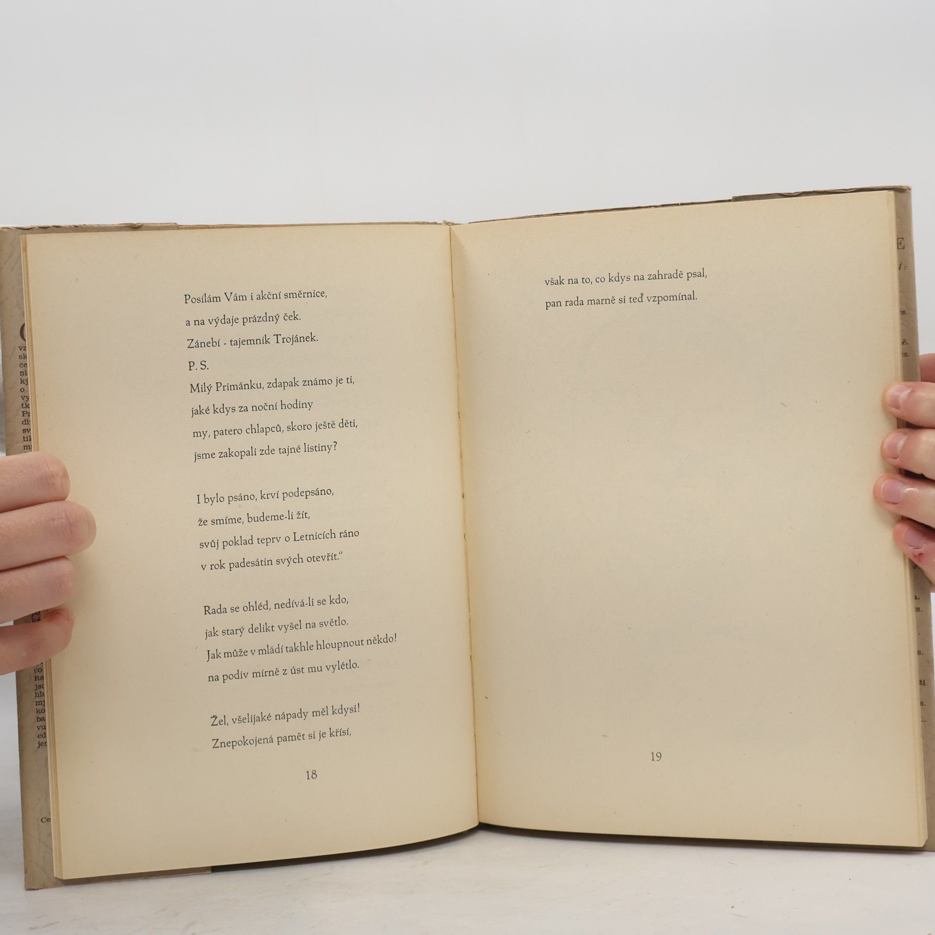 Josef Hora Pokušení. Fragment 1945