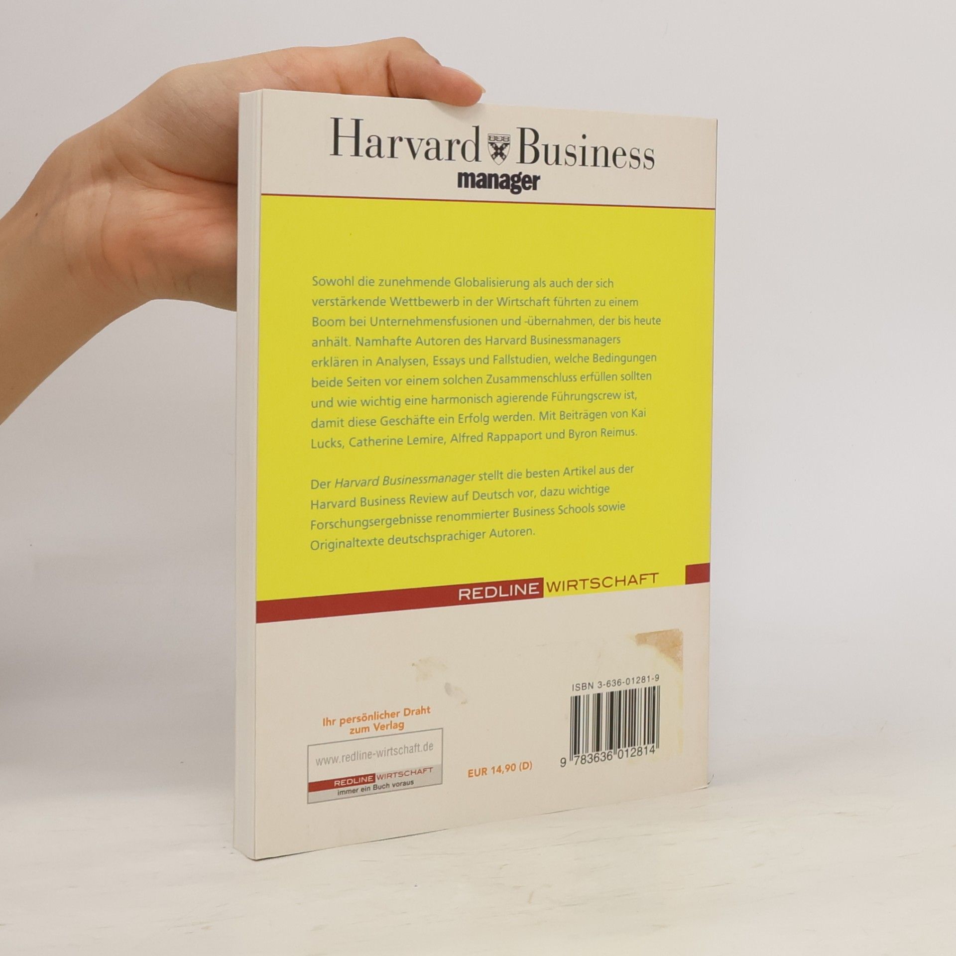 Christoph Seeger Harvard Business Manager: Fusionen