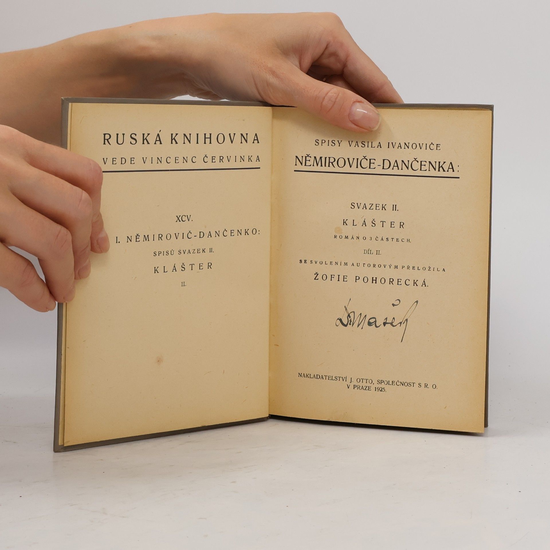 Vasilij Ivanovič Nemirovič Dančenko Ruská knihovna XCV. Spisy V. I. Nemiroviče Dančenka Svazek II. Klášter II.