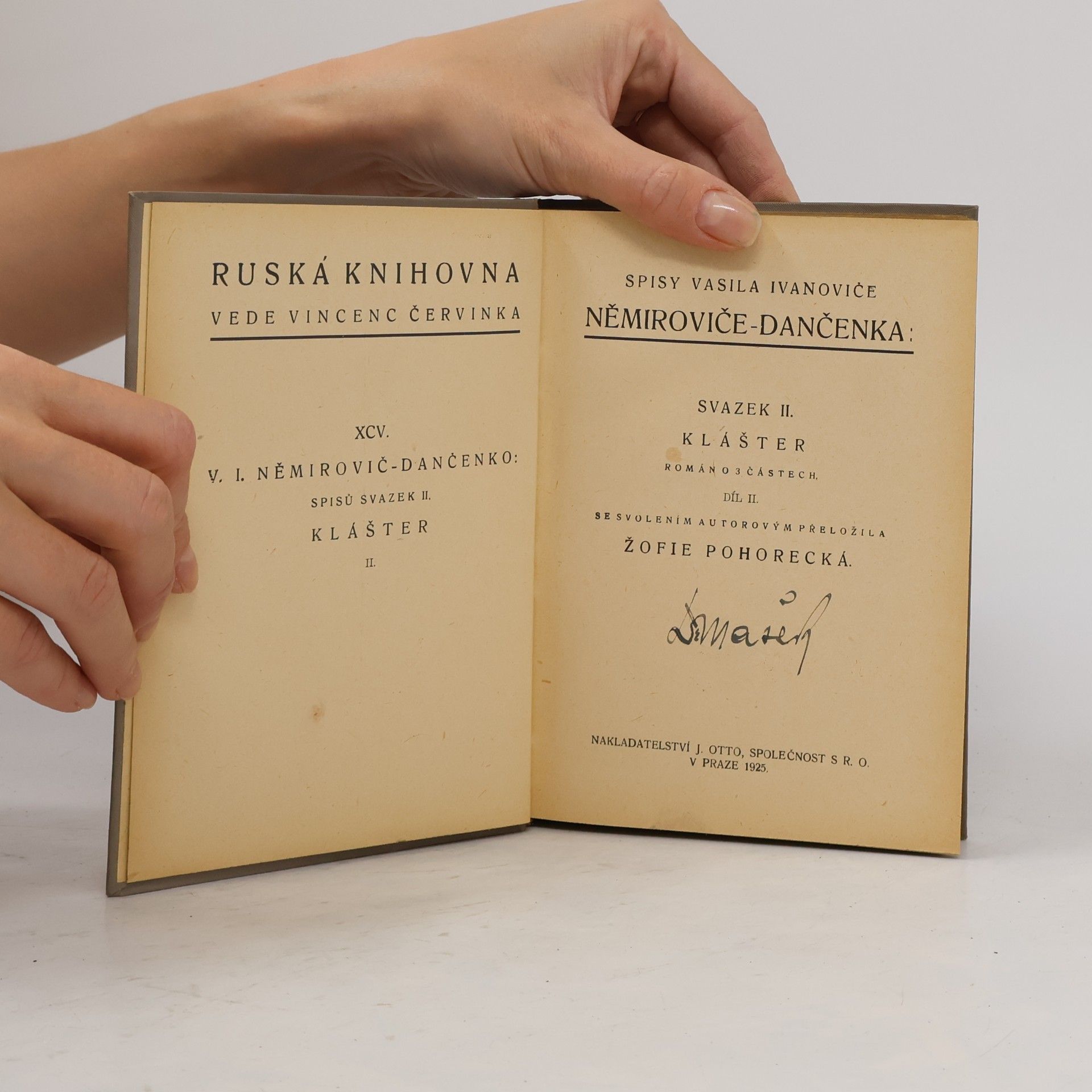 Vasilij Ivanovič Nemirovič Dančenko Ruská knihovna XCV. Spisy V. I. Nemiroviče Dančenka Svazek II. Klášter II.