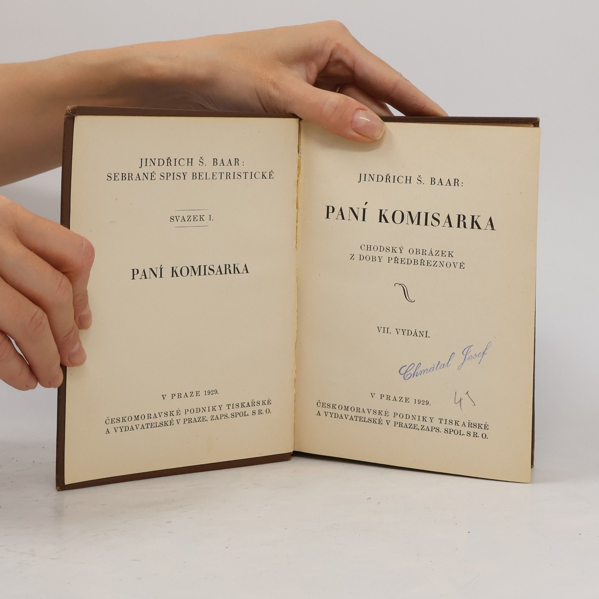 Jindřich Šimon Baar Paní komisarka