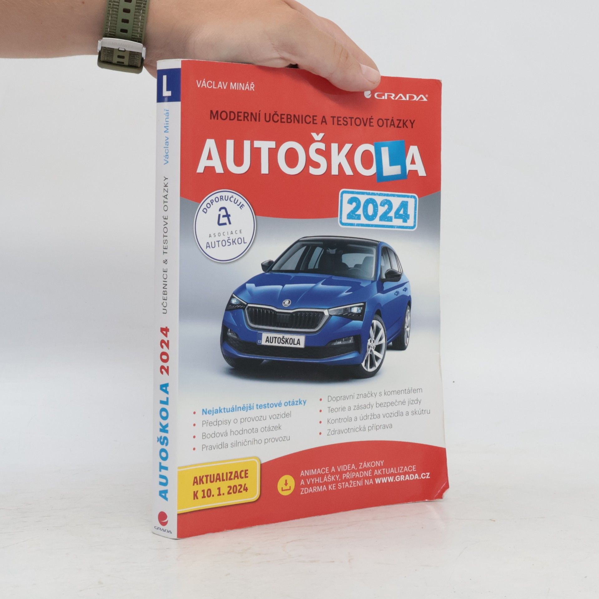 Václav Minář Autoškola 2024. Moderní učebnice a testové otázky