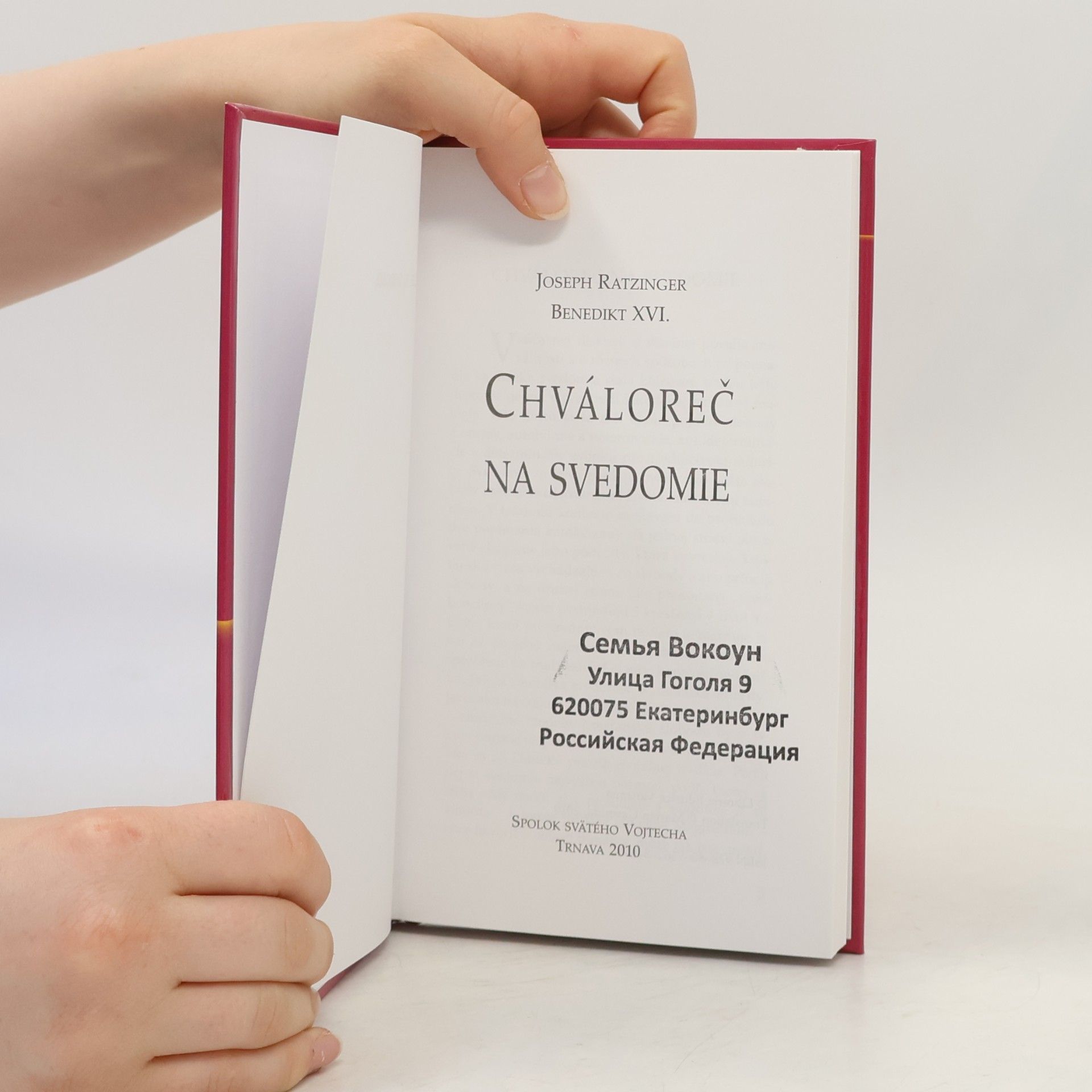 Joseph Ratzinger Chváloreč na svedomie