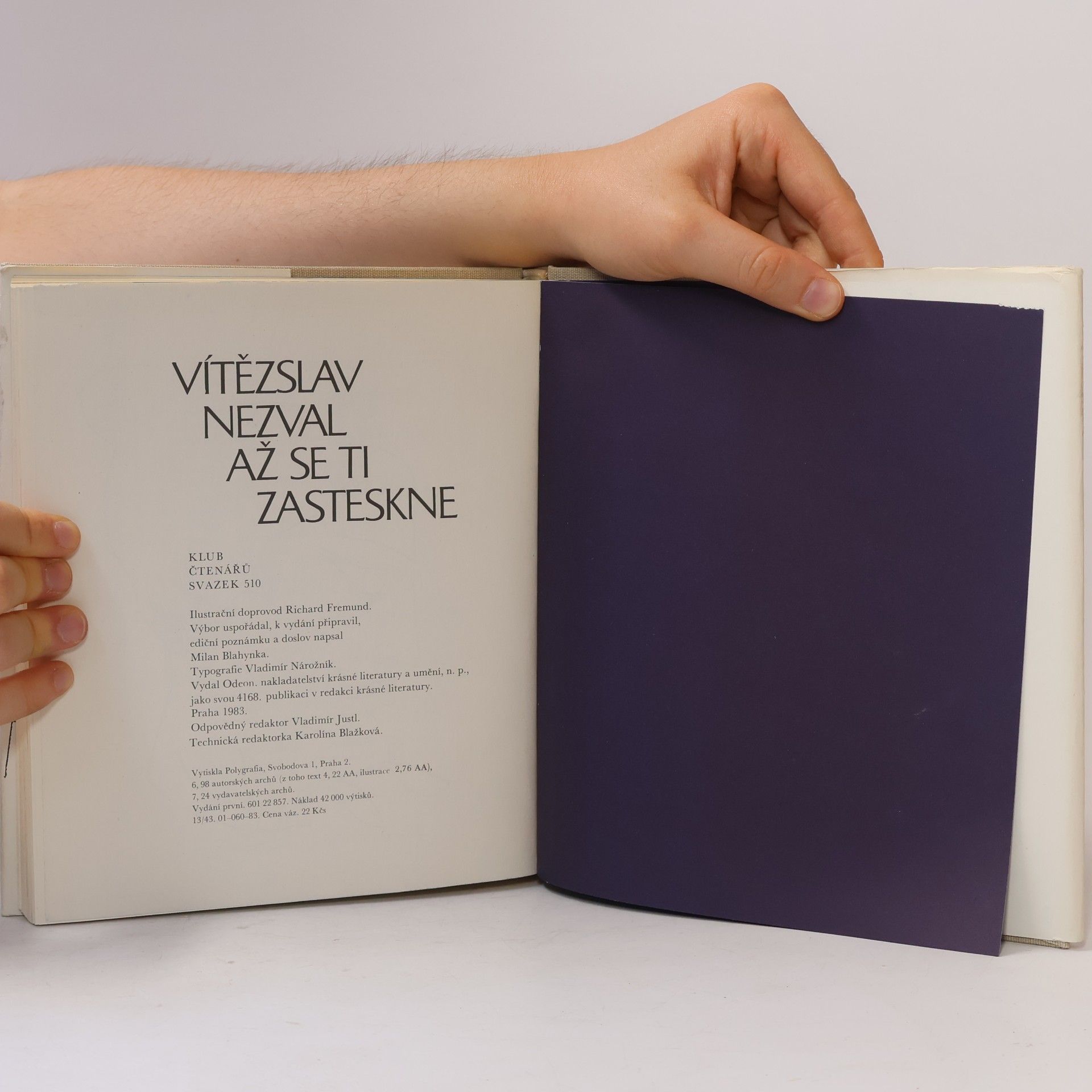 Vítězslav Nezval Až se ti zasteskne