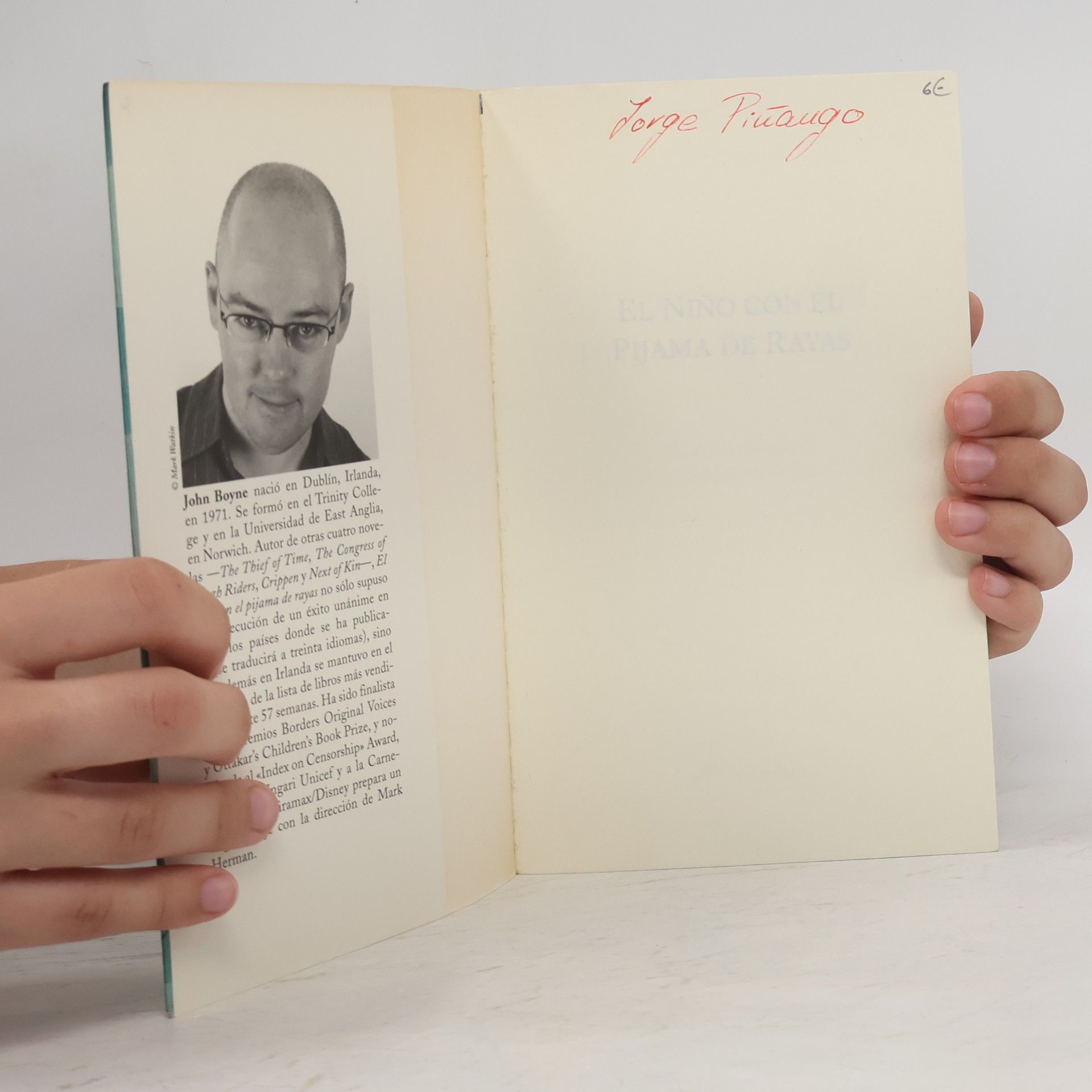 John Boyne El niňo con el pijama de rayas