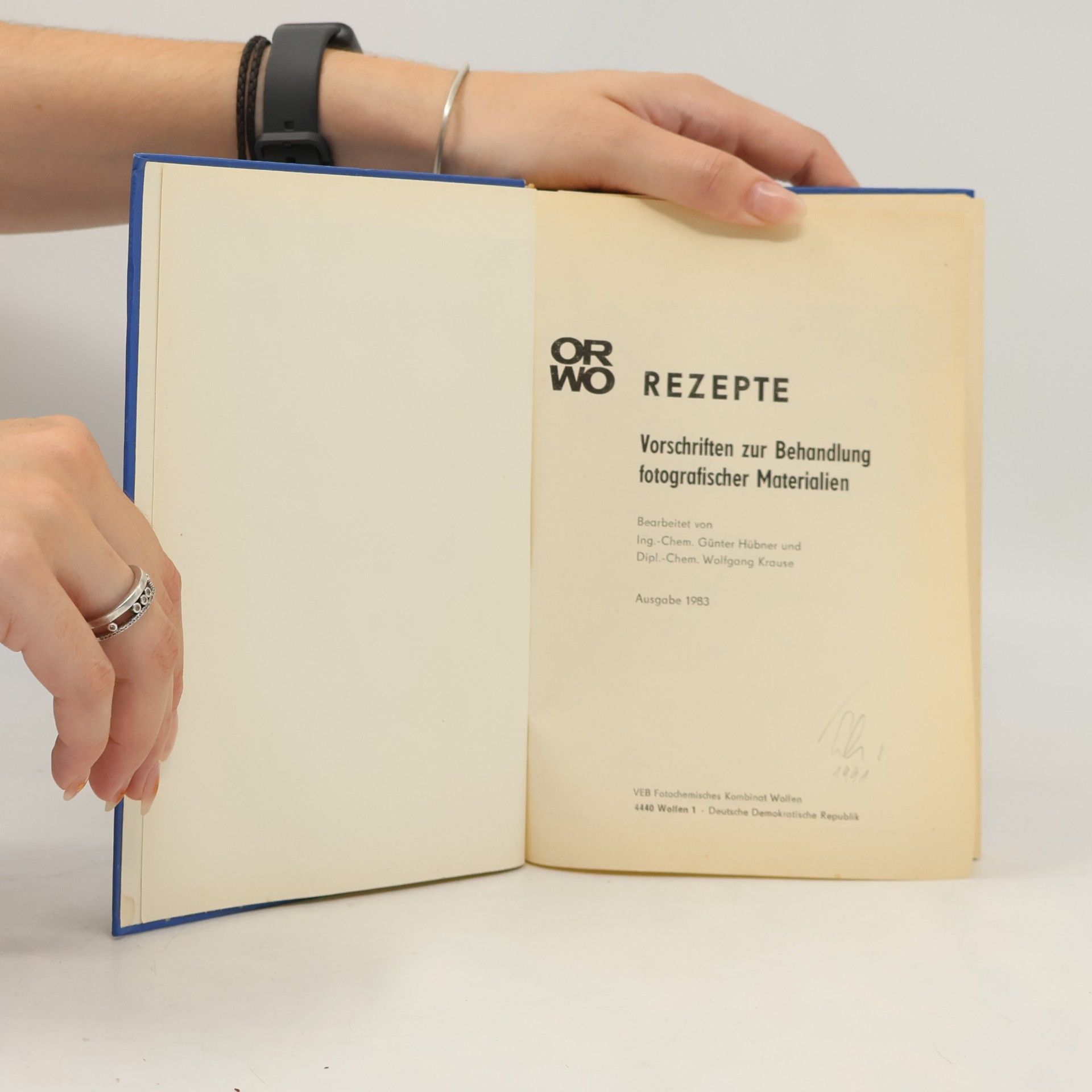Günter Hübner Rezepte: Vorschriften zur Behandlung fotografischer Materialien