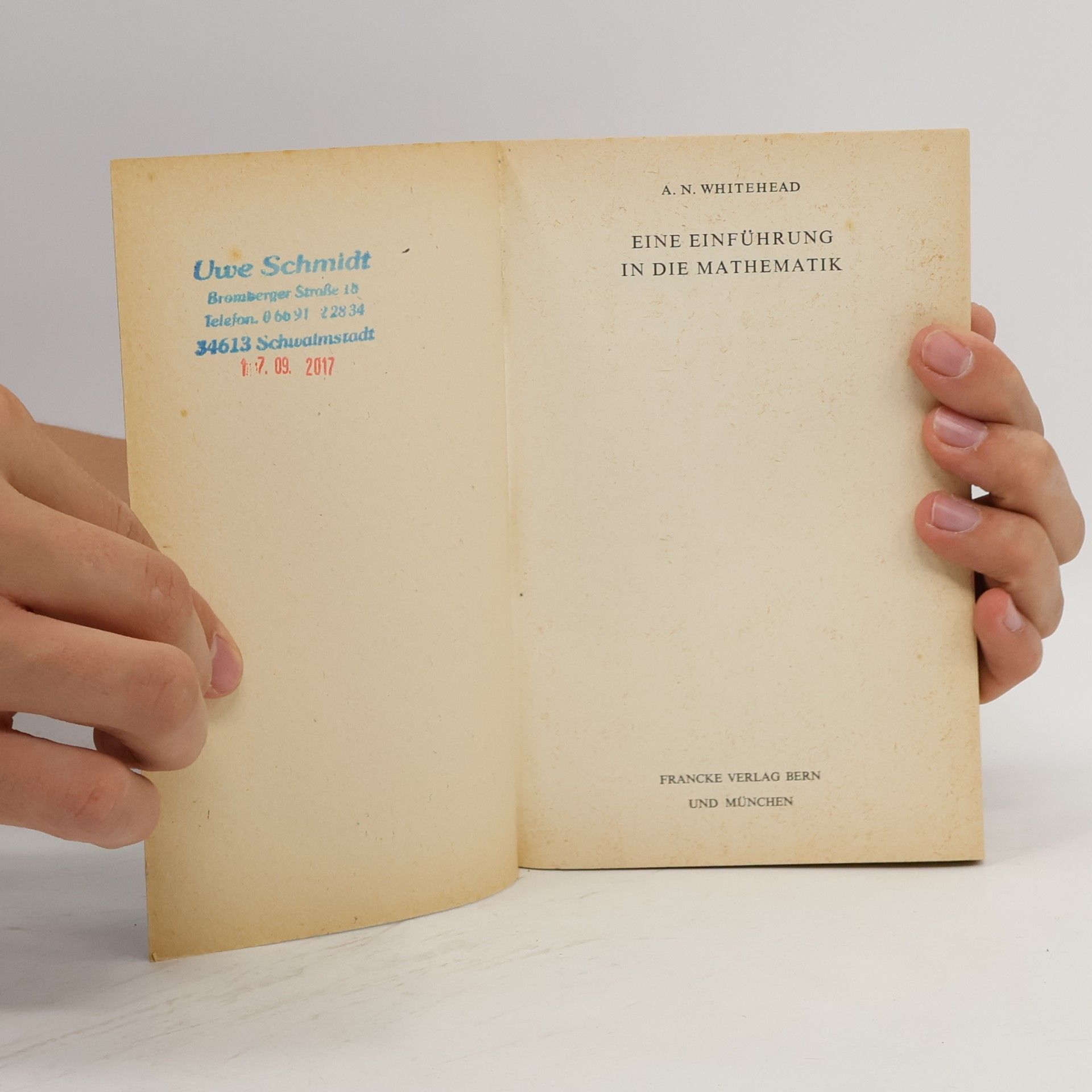Alfred North Whitehead Eine Einführung in die Mathematik