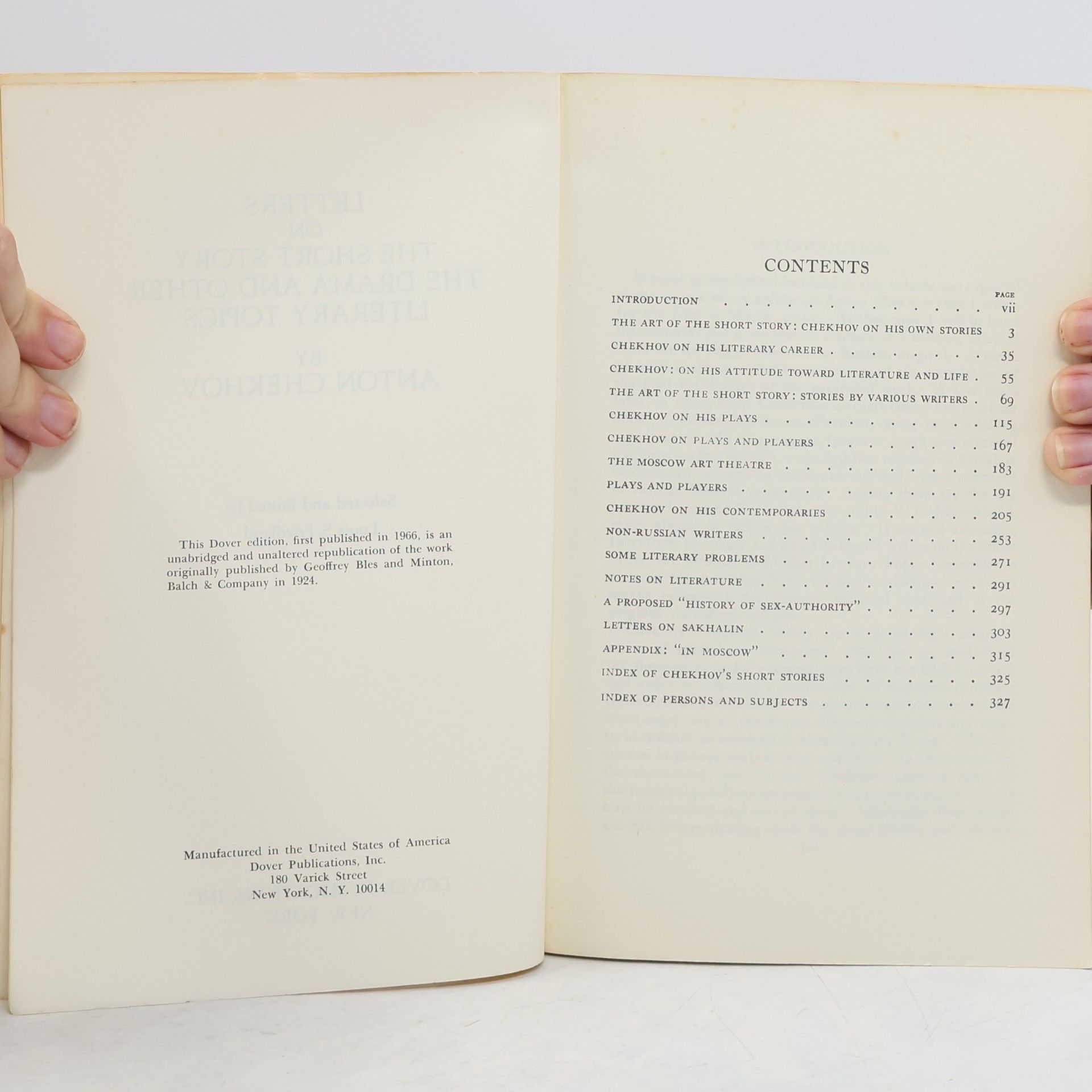 Anton Pawlowitsch Tschechow Letters on the Short Story the Drama and Other Literary Topics
