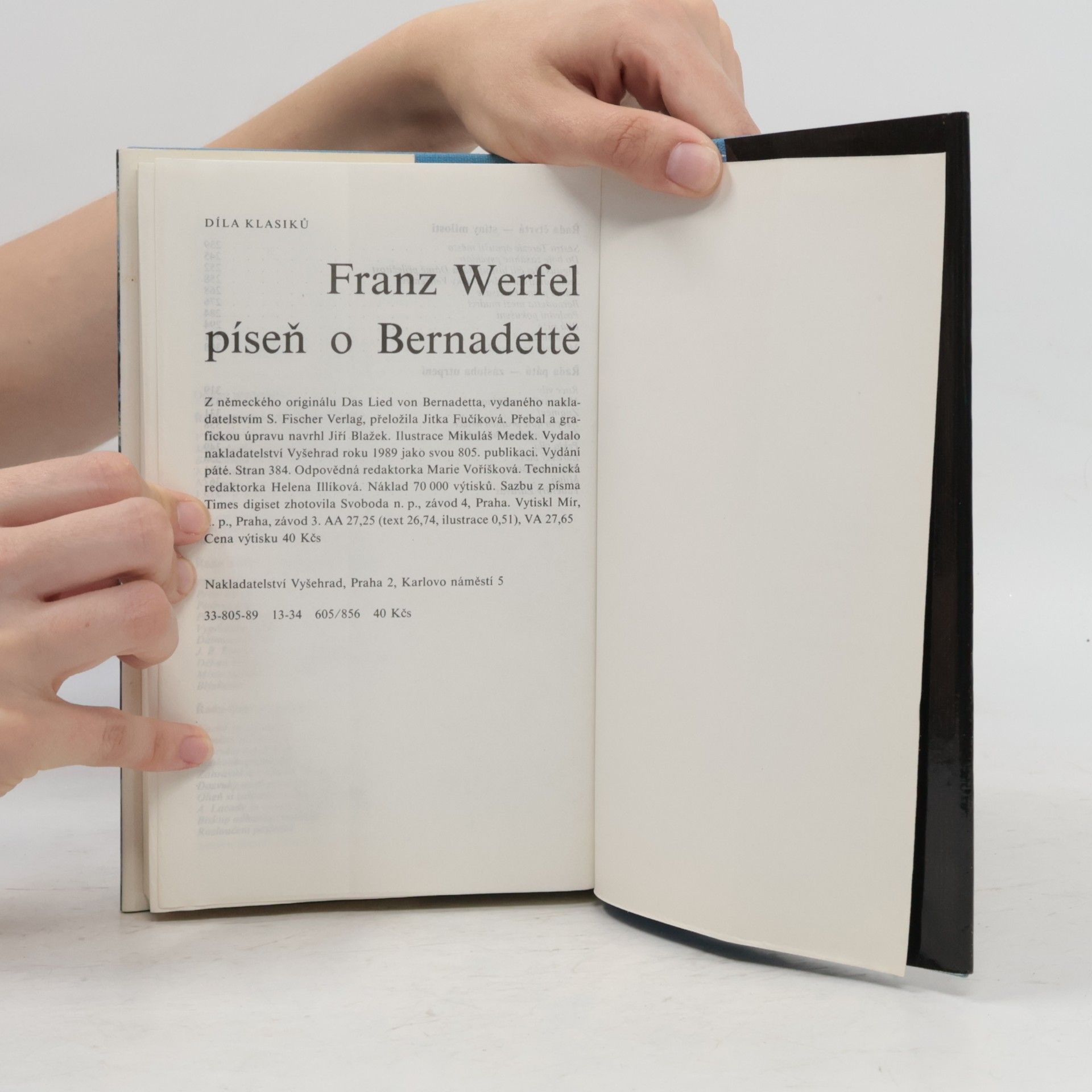 Franz Werfel Píseň o Bernadettě