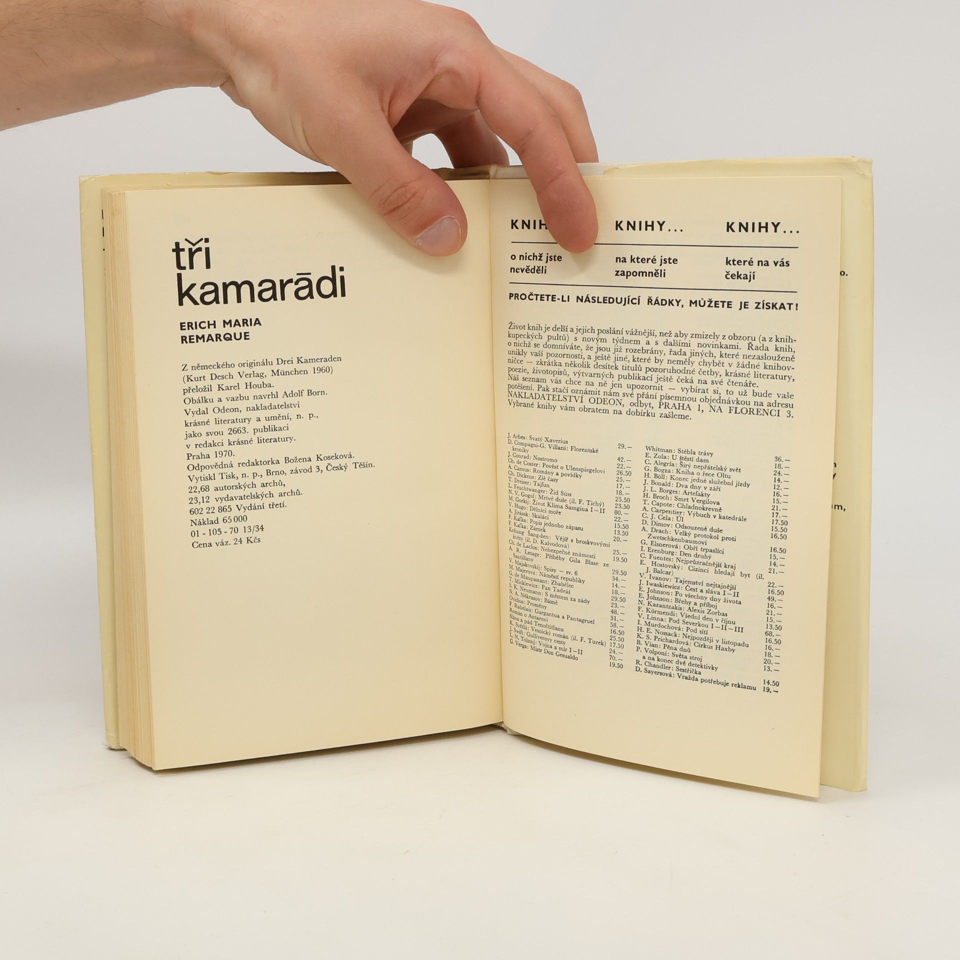 Erich Maria Remarque Tři kamarádi