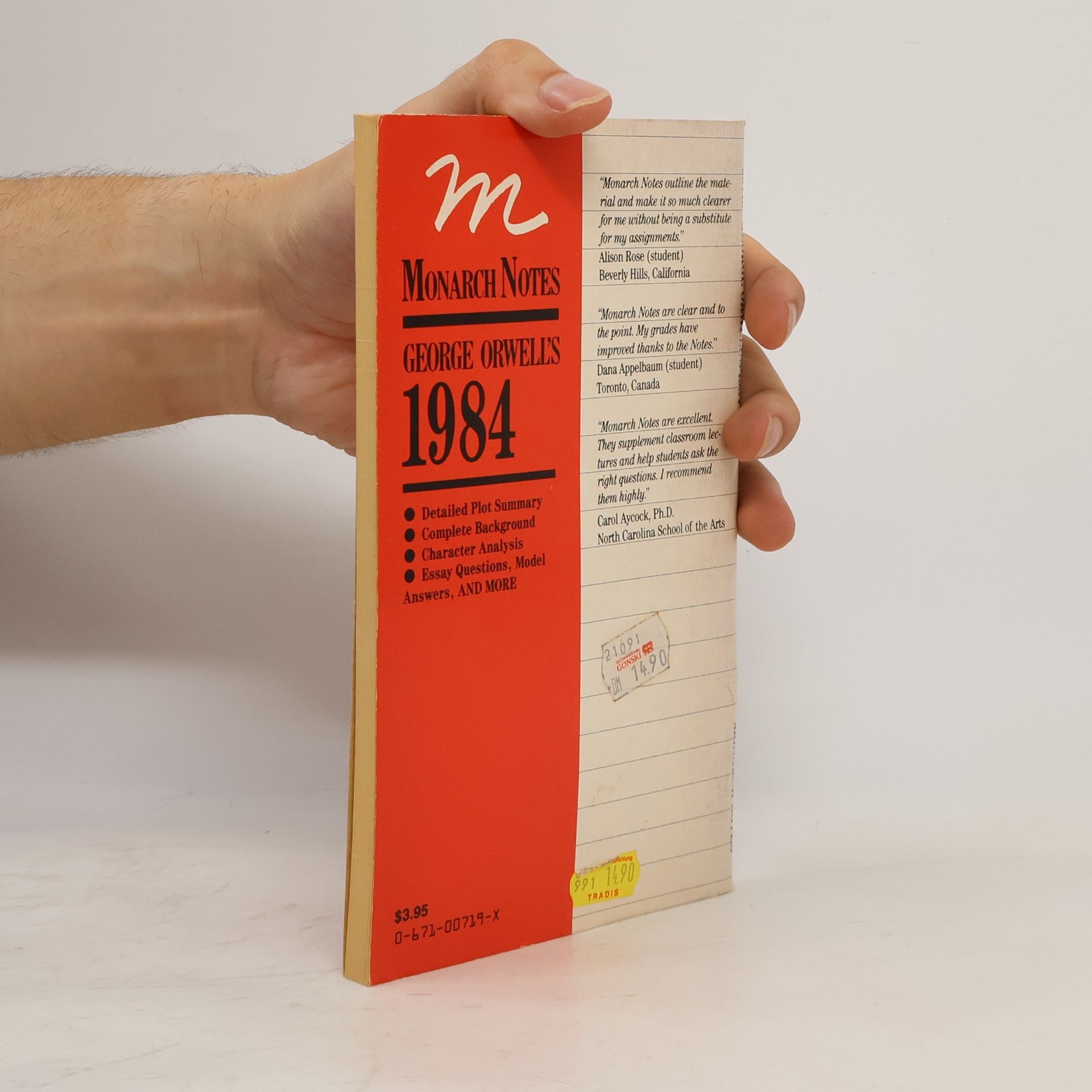 George Orwell Monarch Notes: George Orwell's 1984