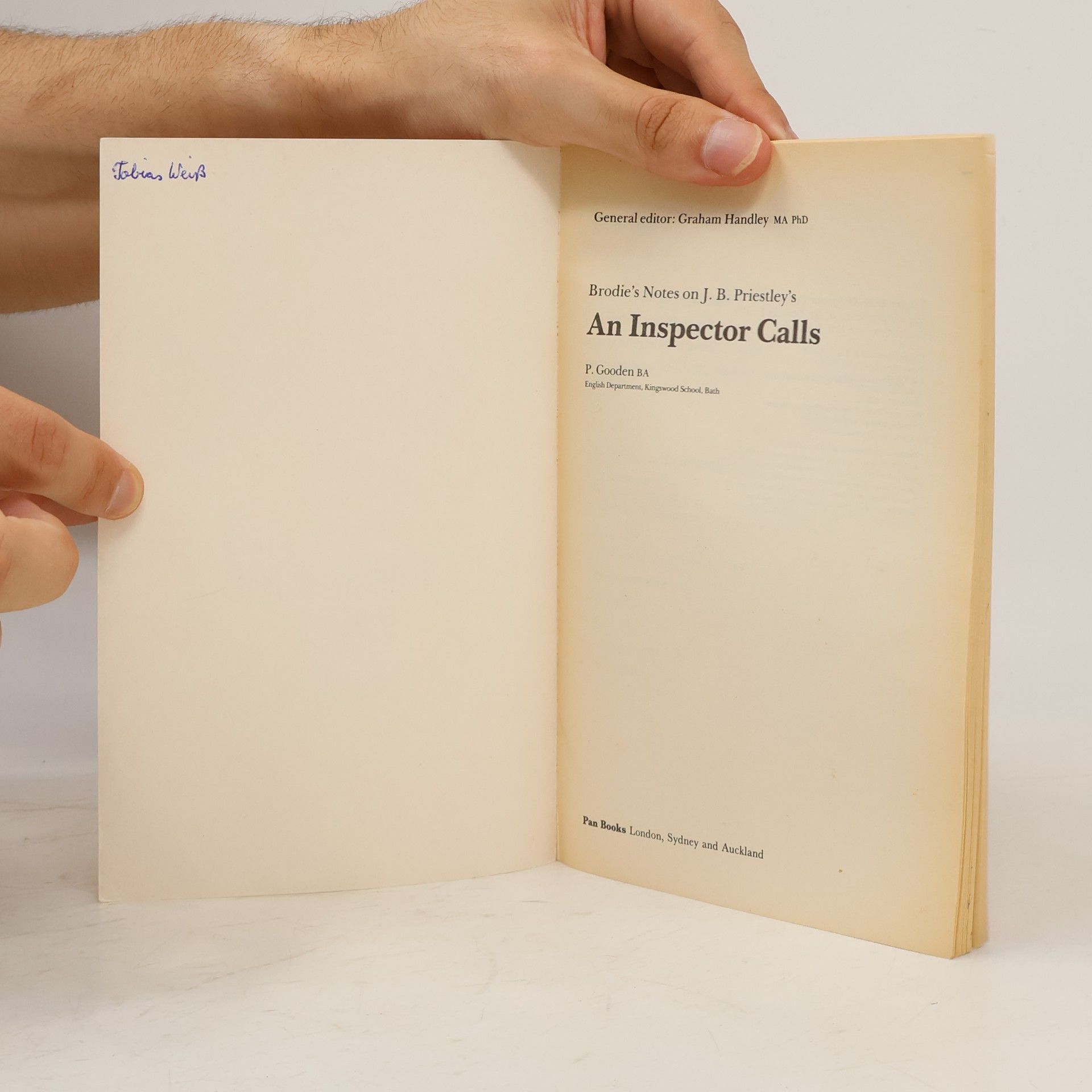 Philip Gooden Brodie's Notes on J.B. Priestley's An Inspector Calls