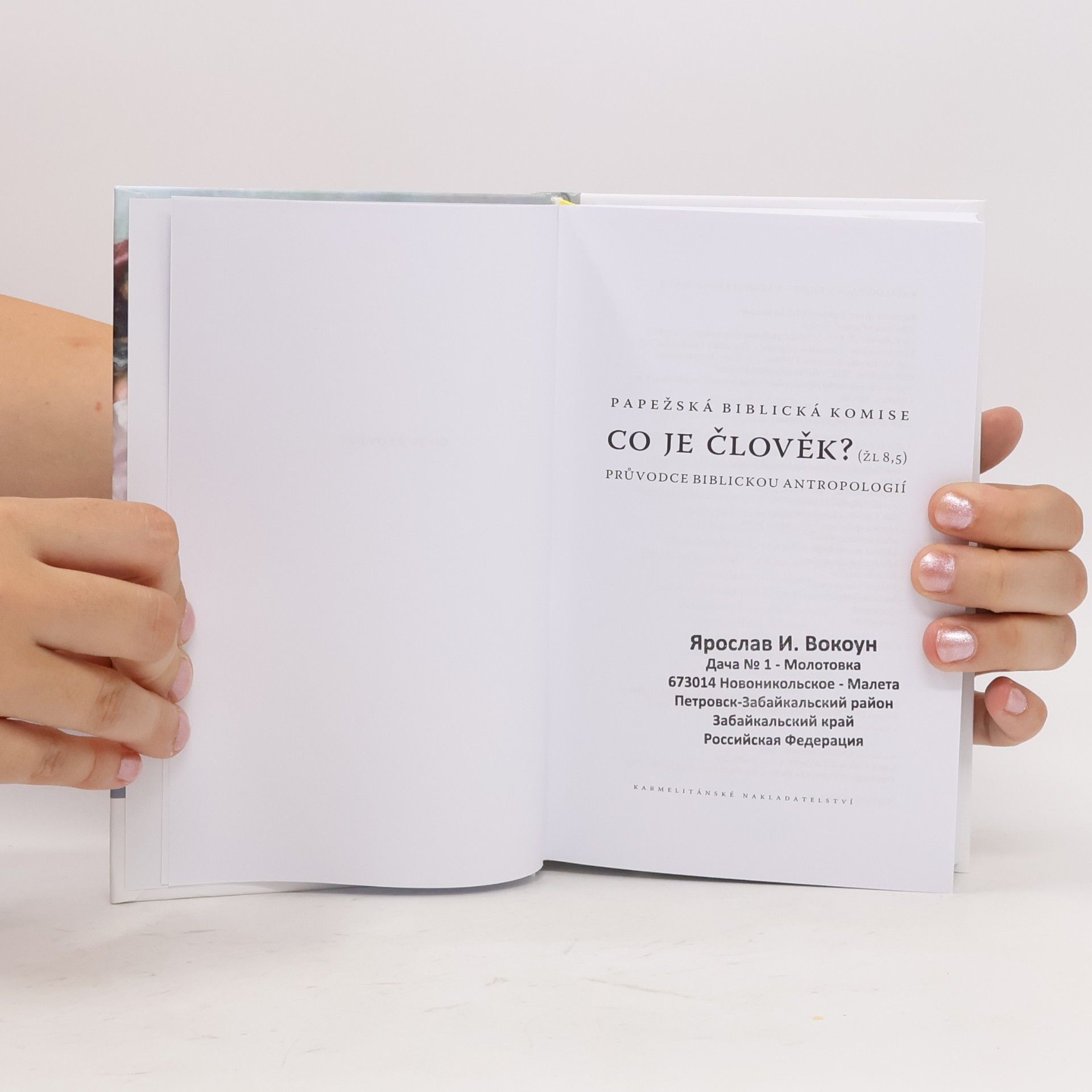 Jaroslav Brož Co je člověk? (Žl 8,5). Průvodce biblickou antropologií.