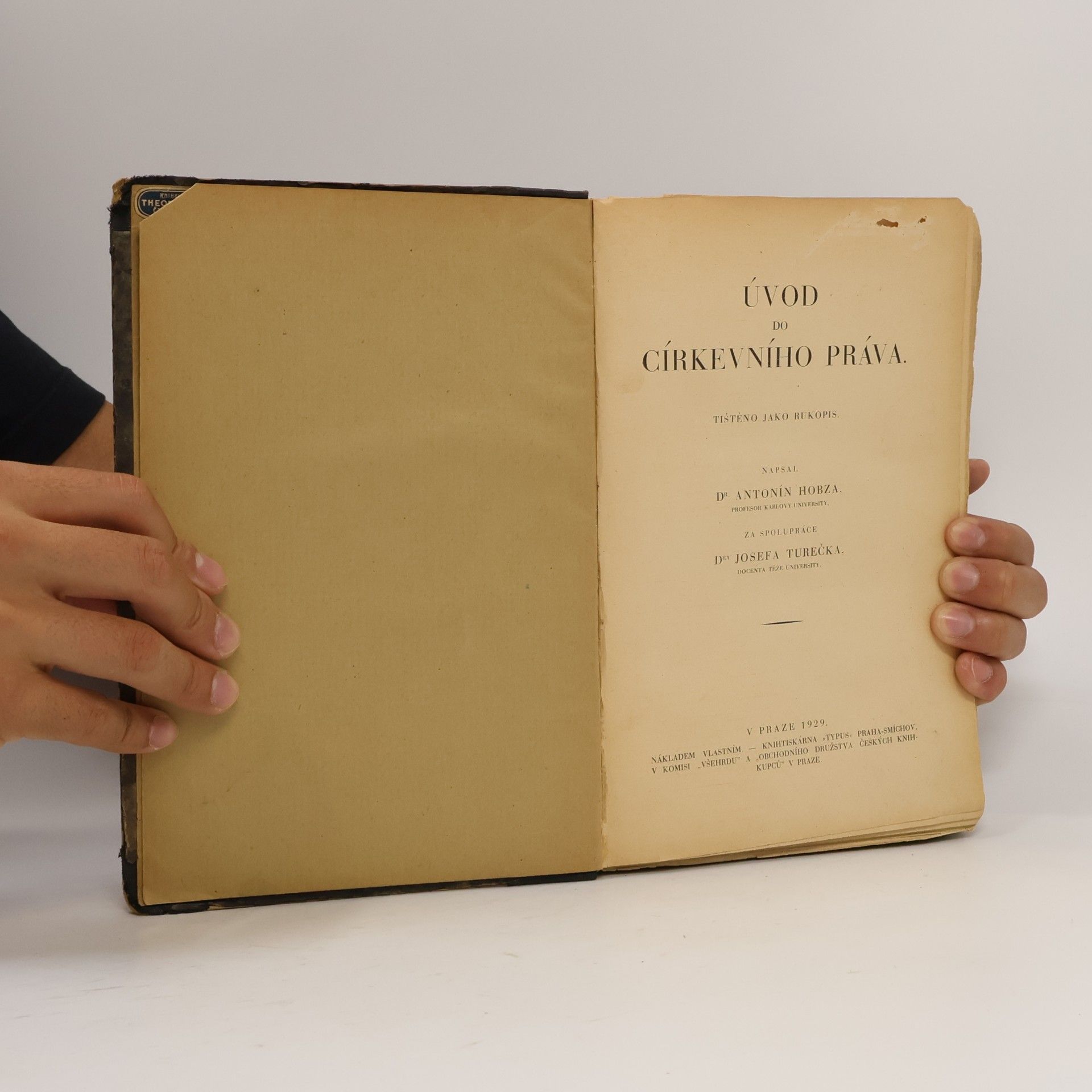 Antonín Hobza Úvod do církevního práva