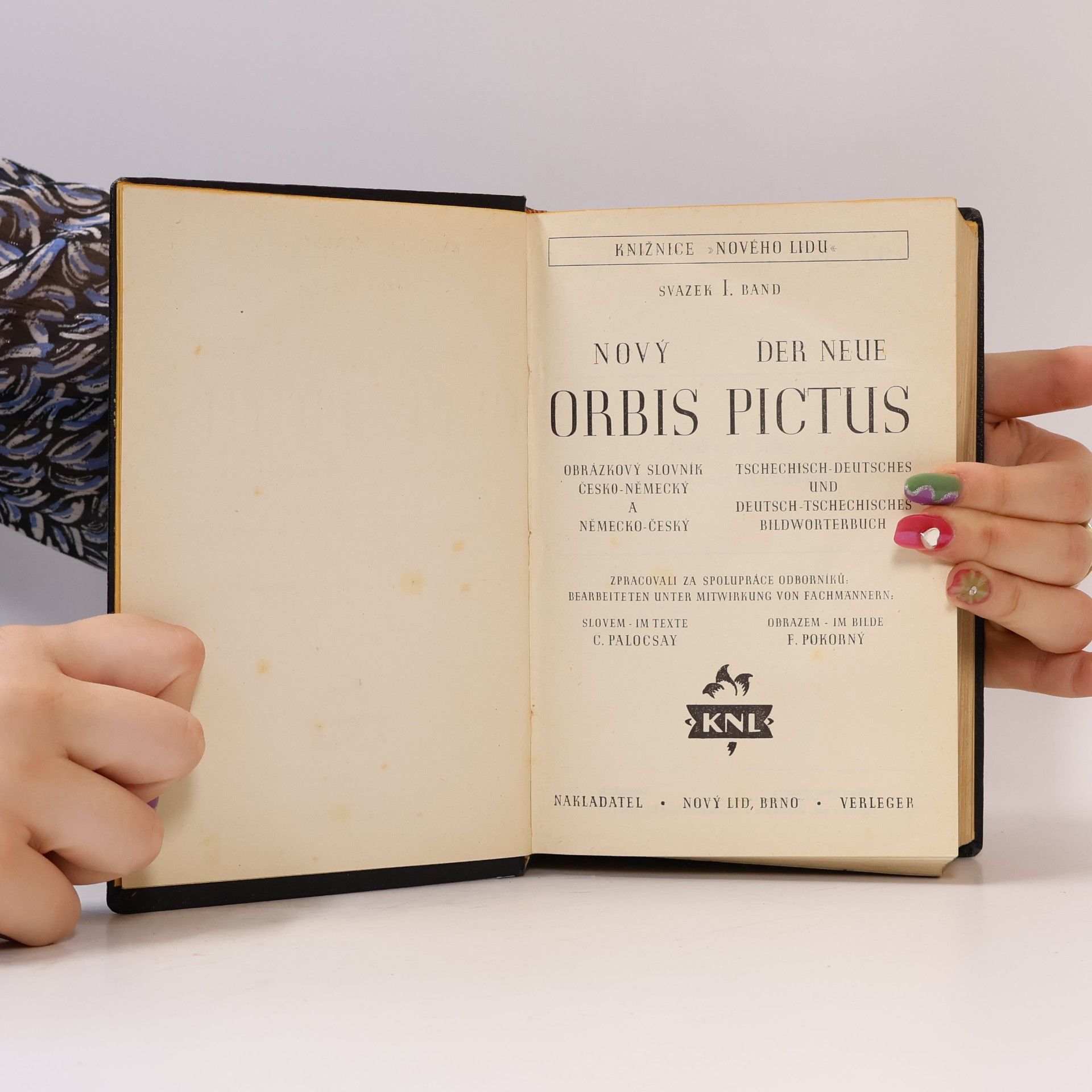 C. Paločaj Nový Orbis pictus. Obrázkový slovník česko-německý a německo-český. Svazek I.